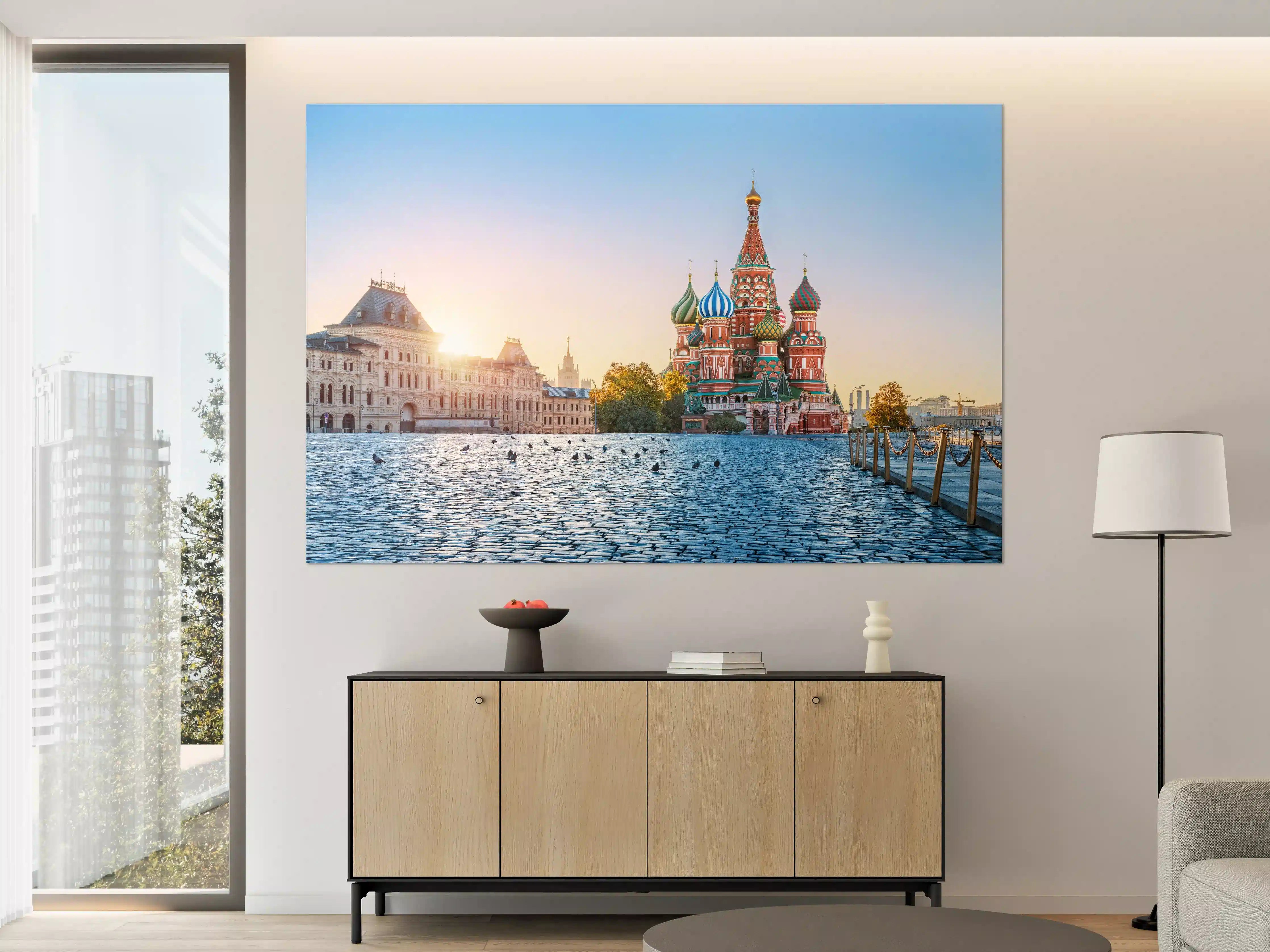Große Wandbilder - Sonnenaufgang an der Basilius-Kathedrale