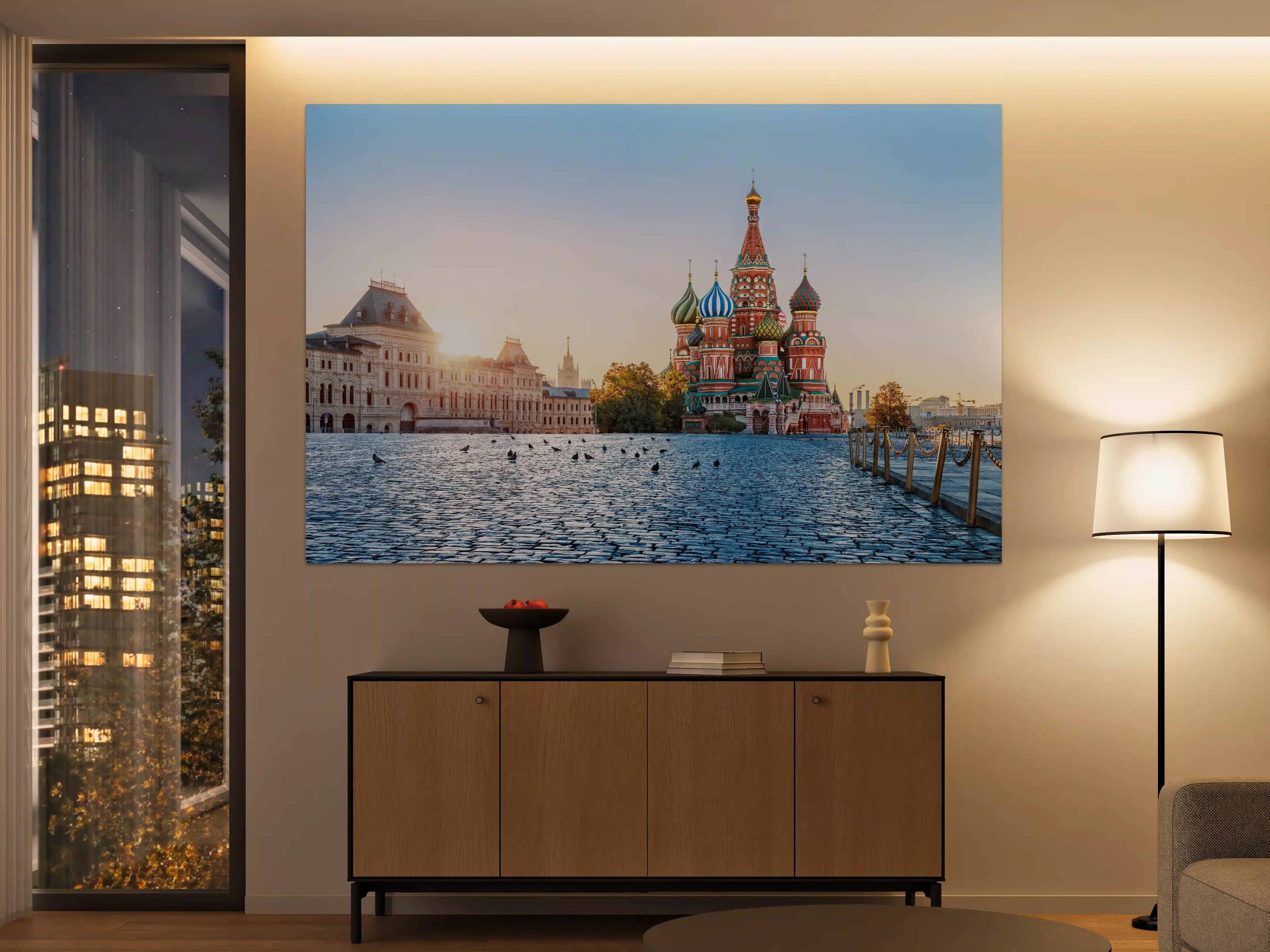 Große Wandbilder - Sonnenaufgang an der Basilius-Kathedrale