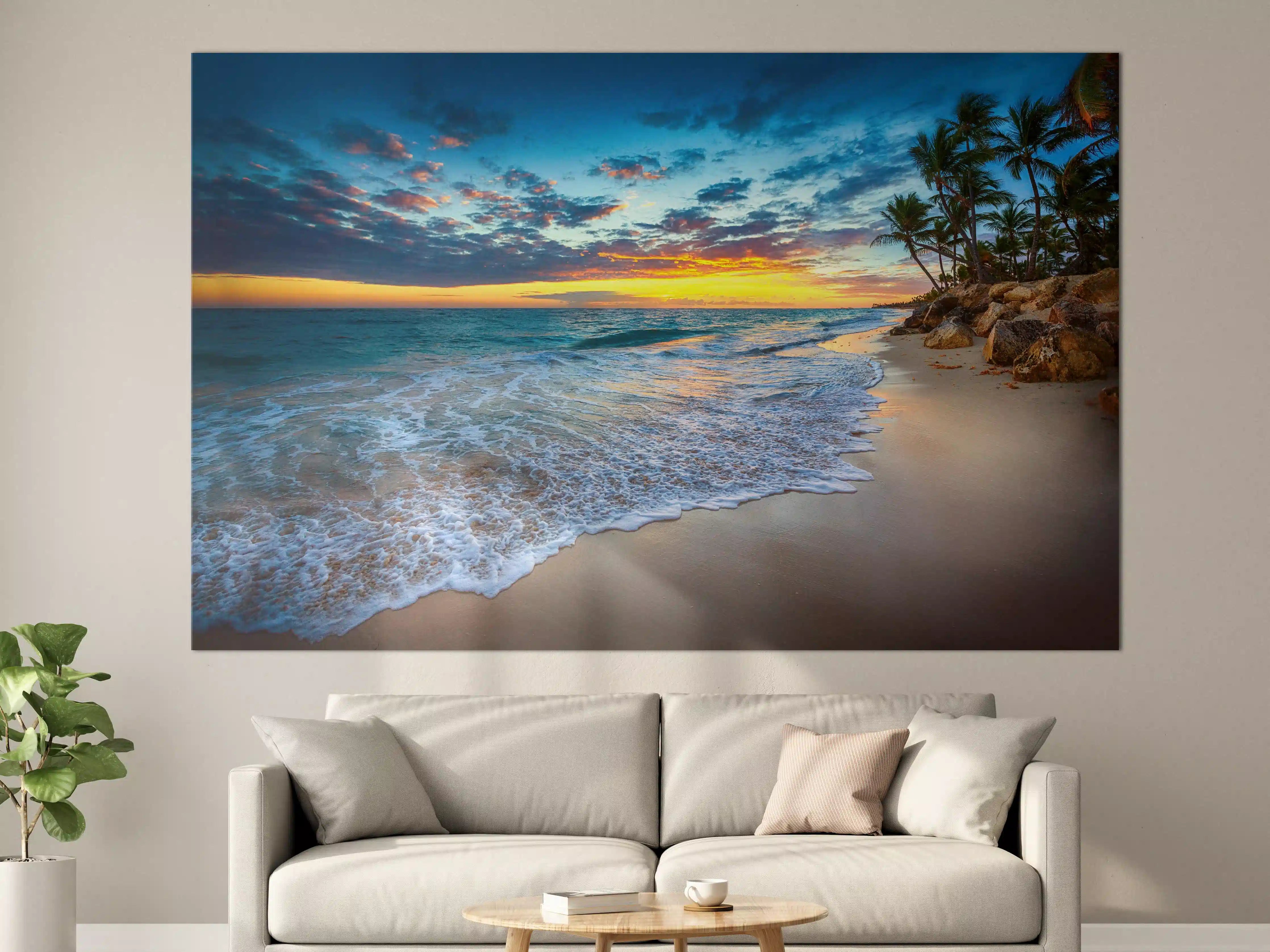 Große Wandbilder - Sonnenaufgang über dem Strand