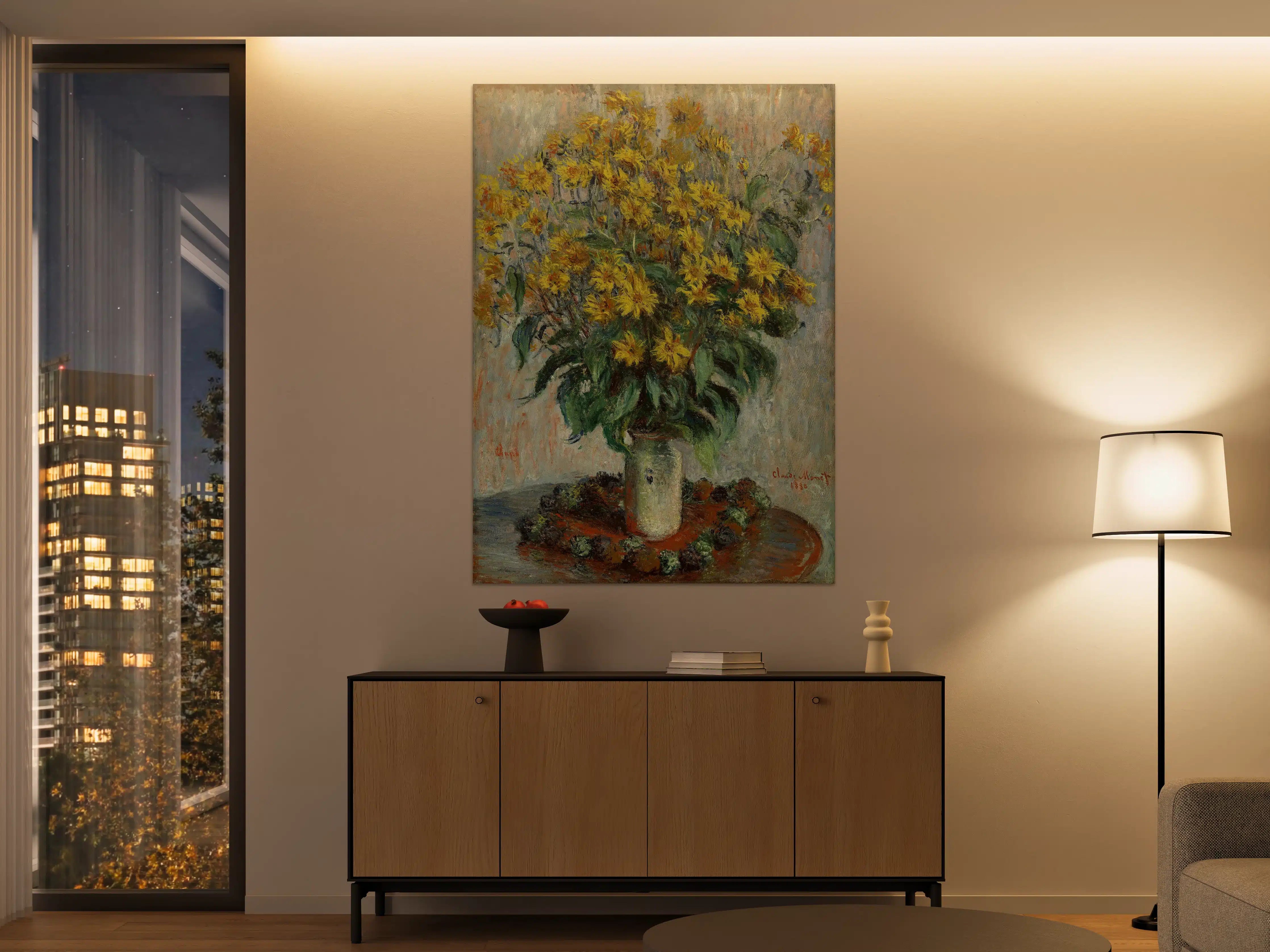 Große Wandbilder - Sonnenblumenstrauß in Vase