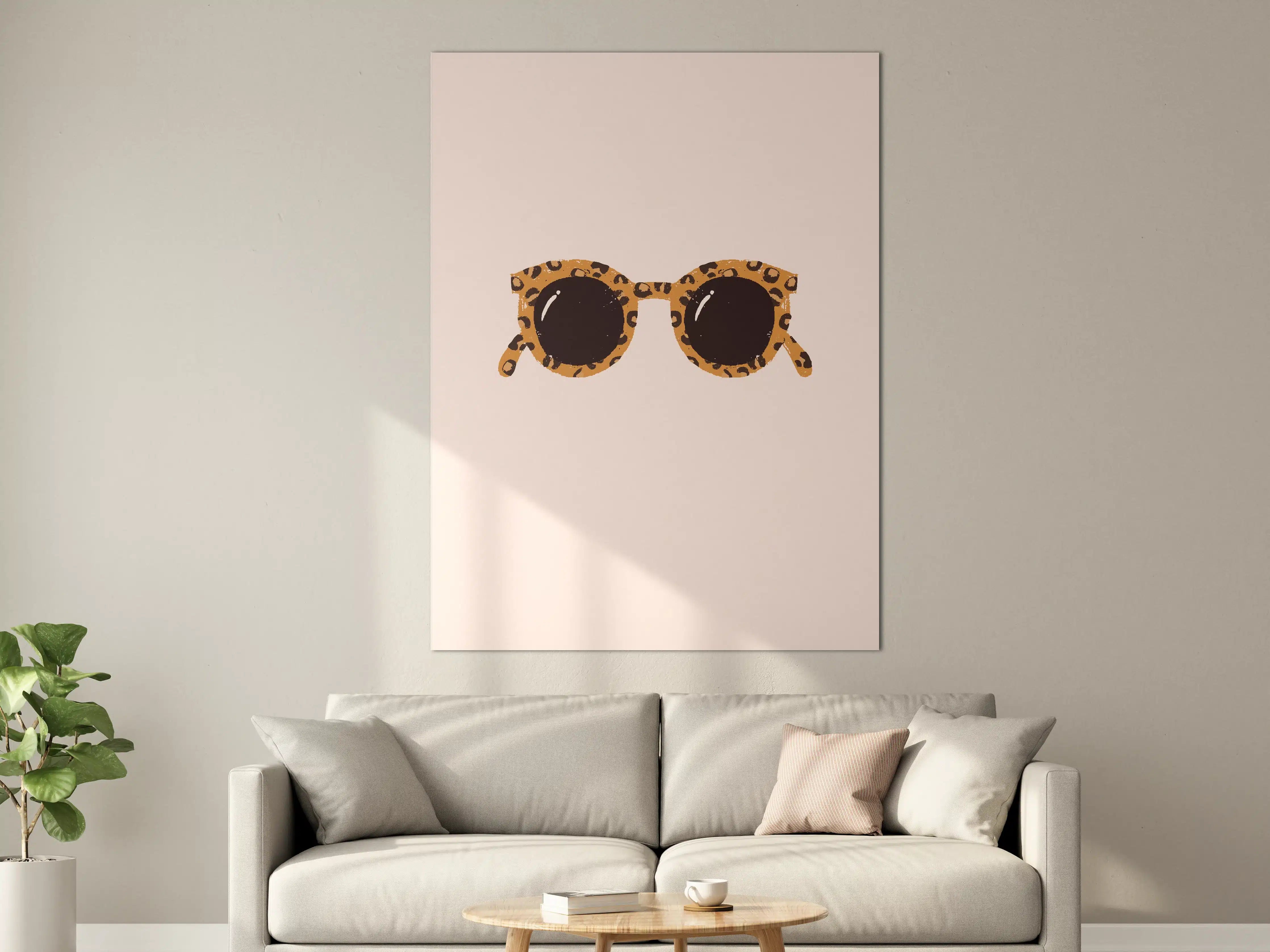 Große Wandbilder - Sonnenbrille - Leopardenmuster