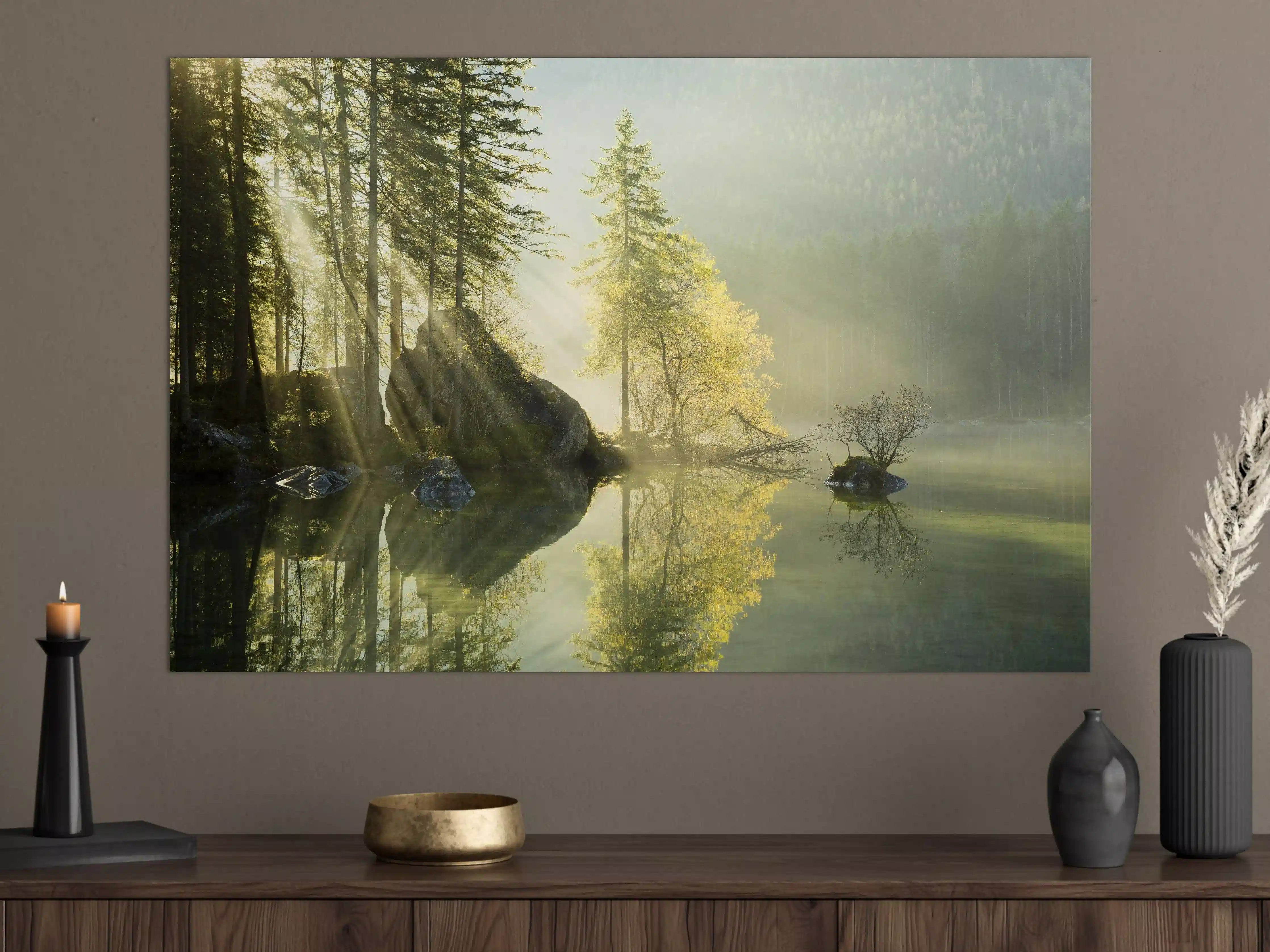 Große Wandbilder - Sonnenstrahlen im See