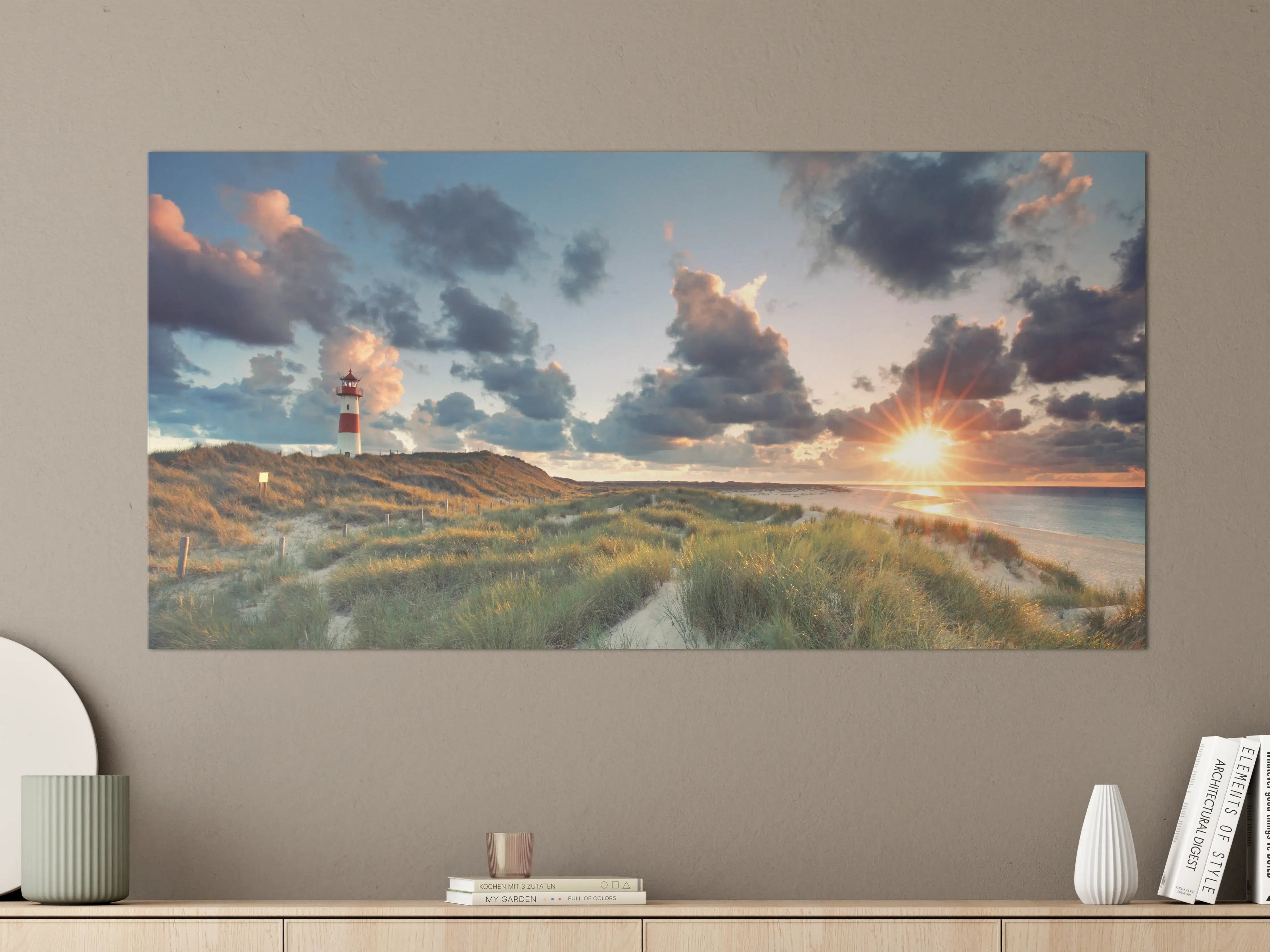 Große Wandbilder - Sonnenuntergang Panorama - Sylt
