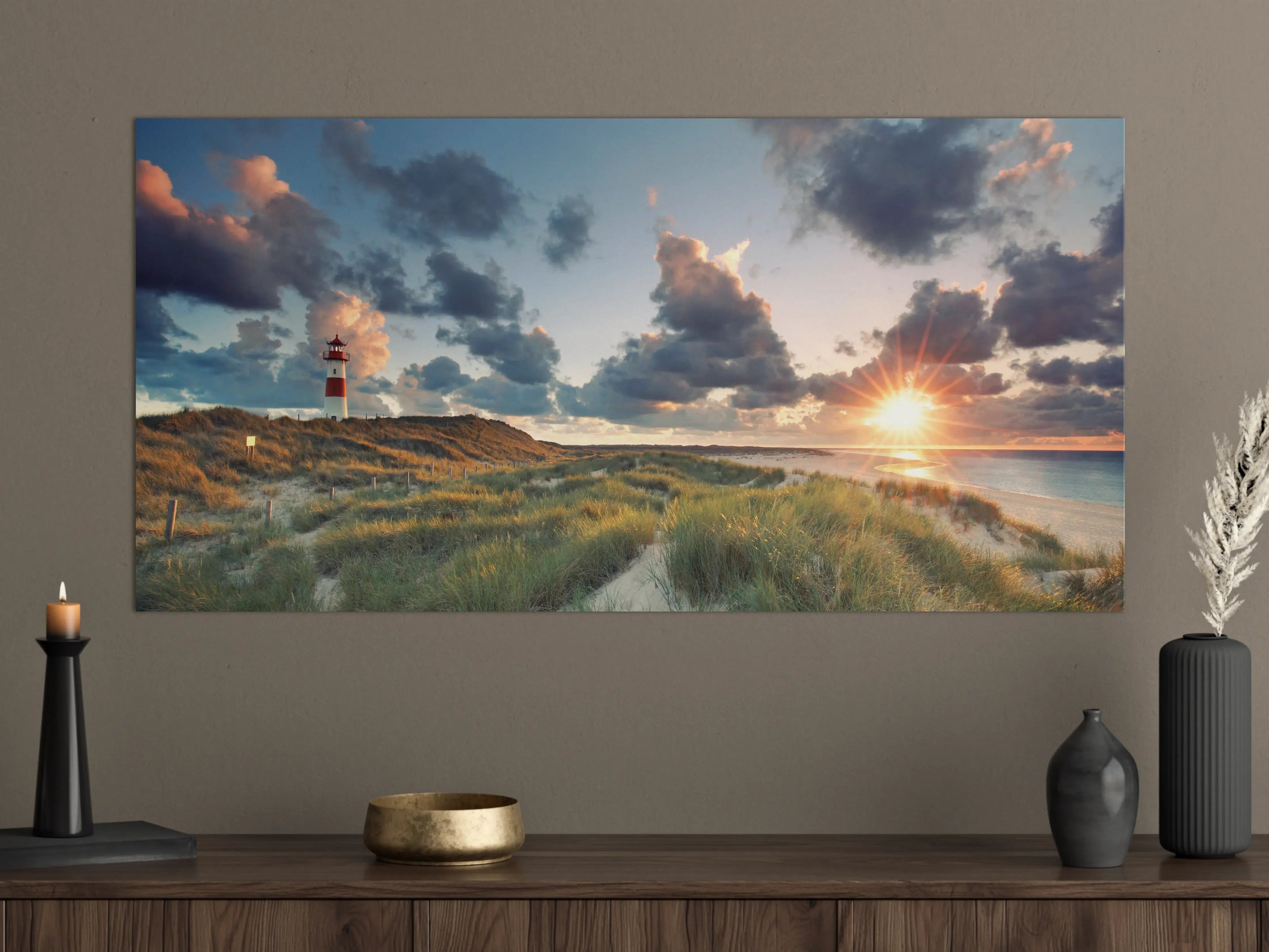 Große Wandbilder - Sonnenuntergang Panorama - Sylt