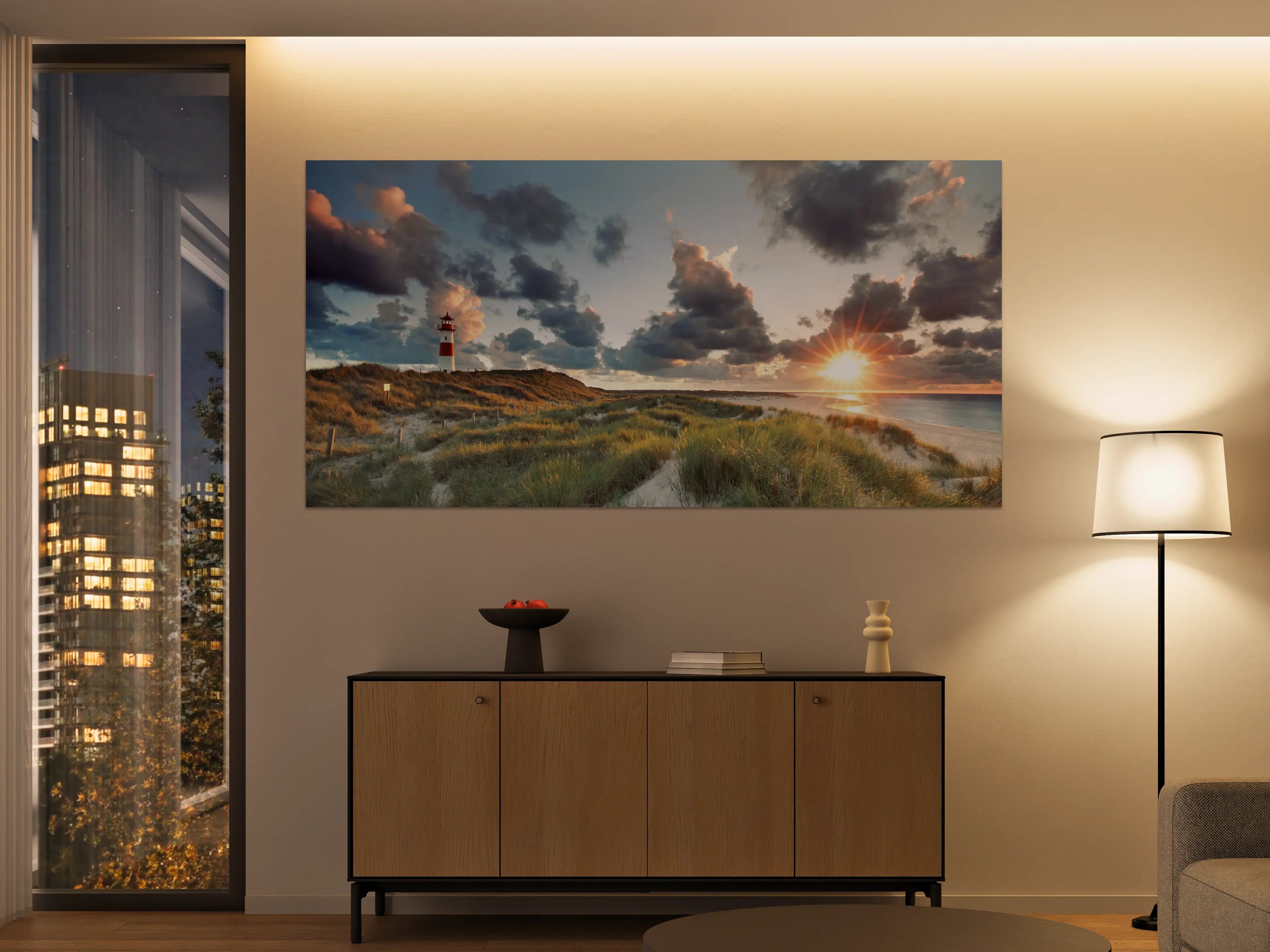 Große Wandbilder - Sonnenuntergang Panorama - Sylt