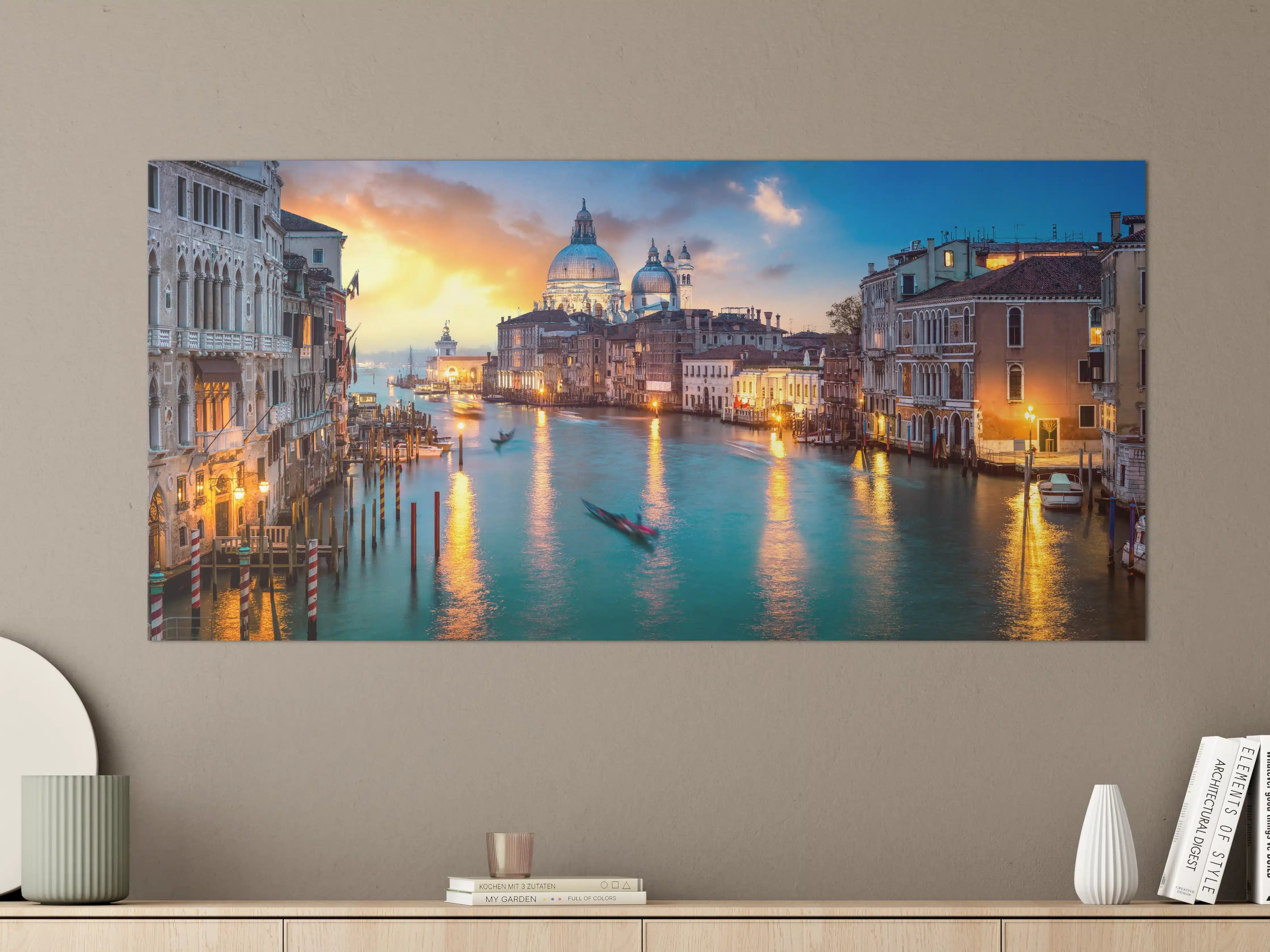 Große Wandbilder - Sonnenuntergang am Canal Grande - Venedig