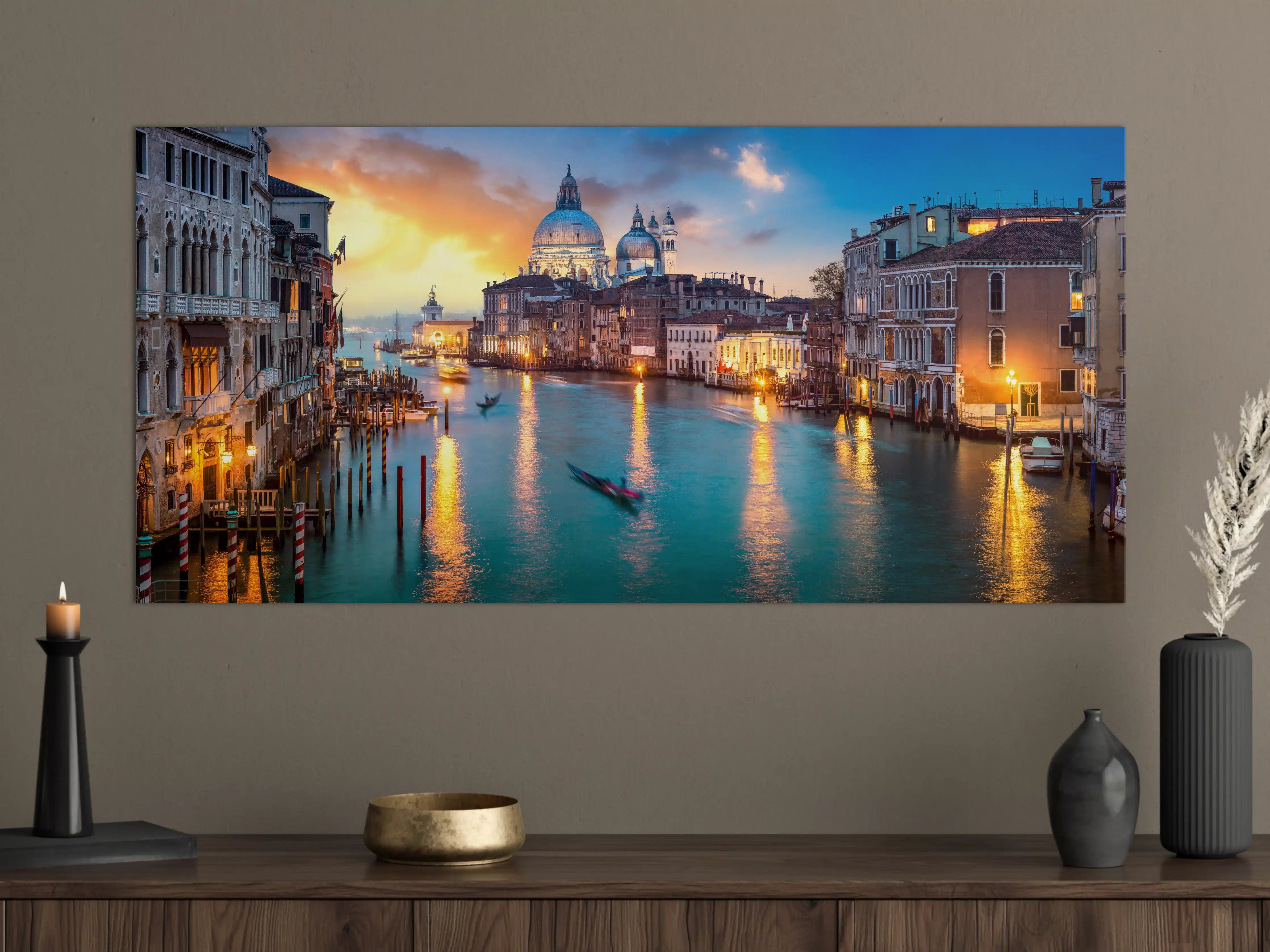 Große Wandbilder - Sonnenuntergang am Canal Grande - Venedig