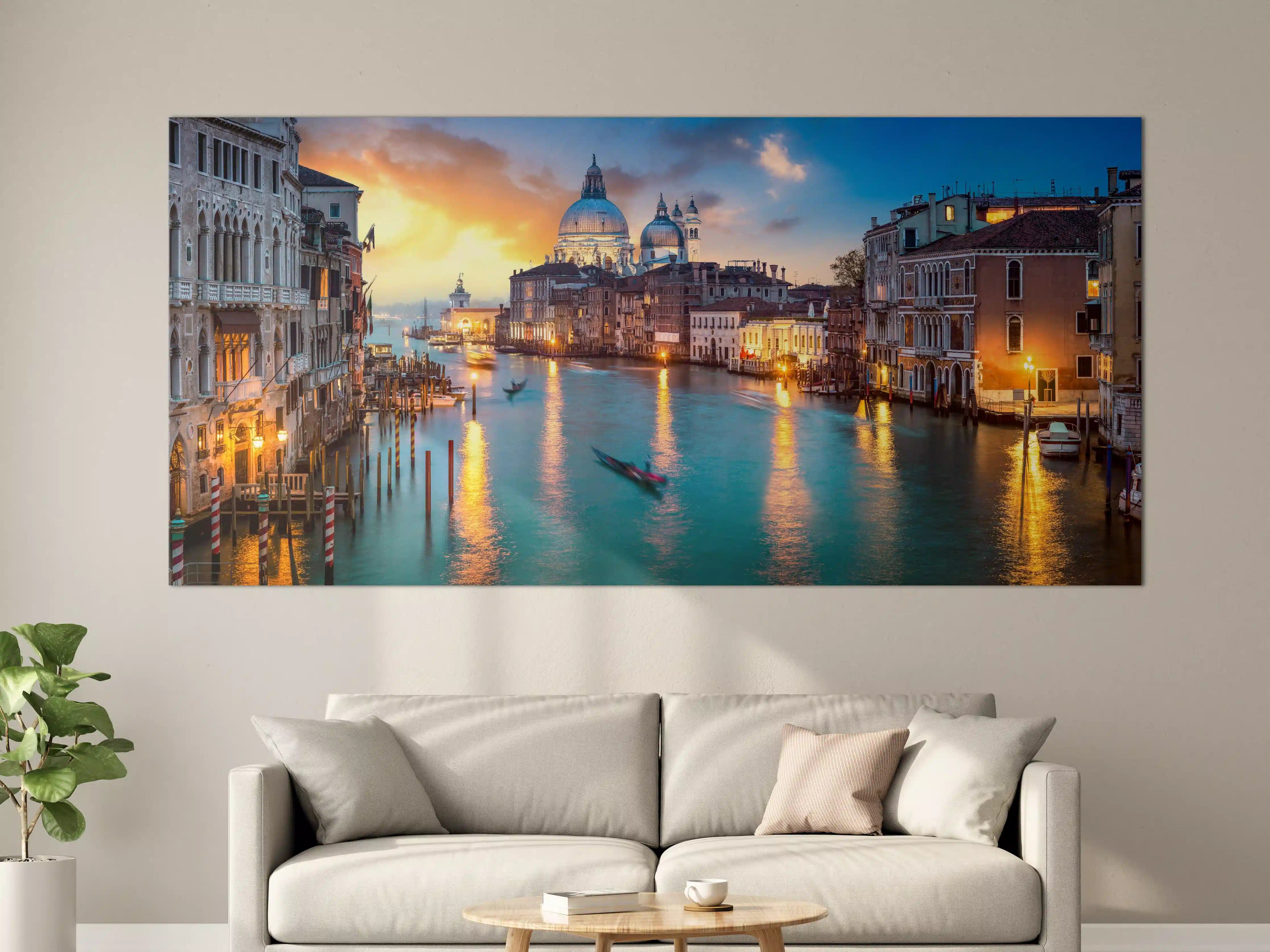 Große Wandbilder - Sonnenuntergang am Canal Grande - Venedig
