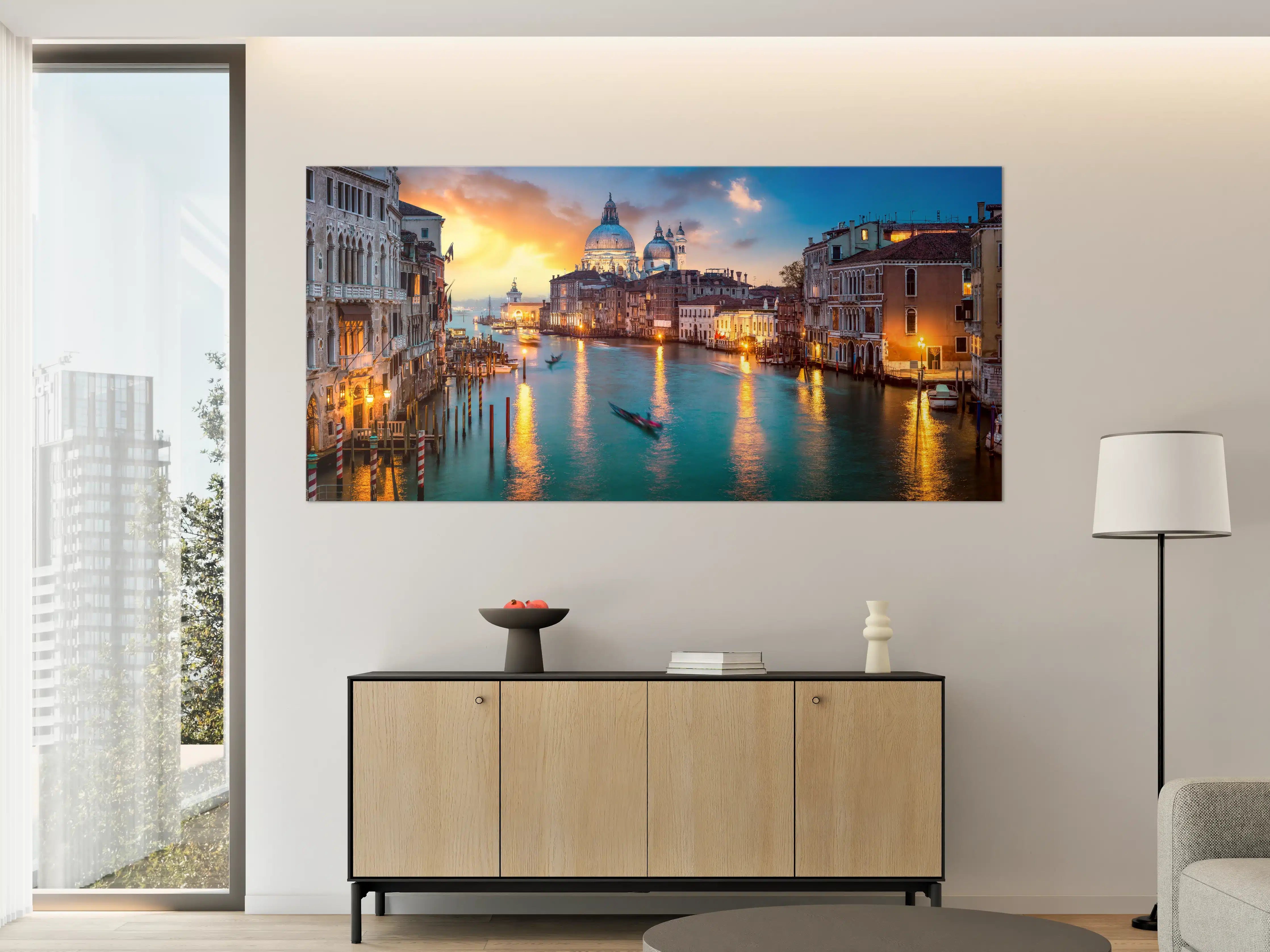 Große Wandbilder - Sonnenuntergang am Canal Grande - Venedig