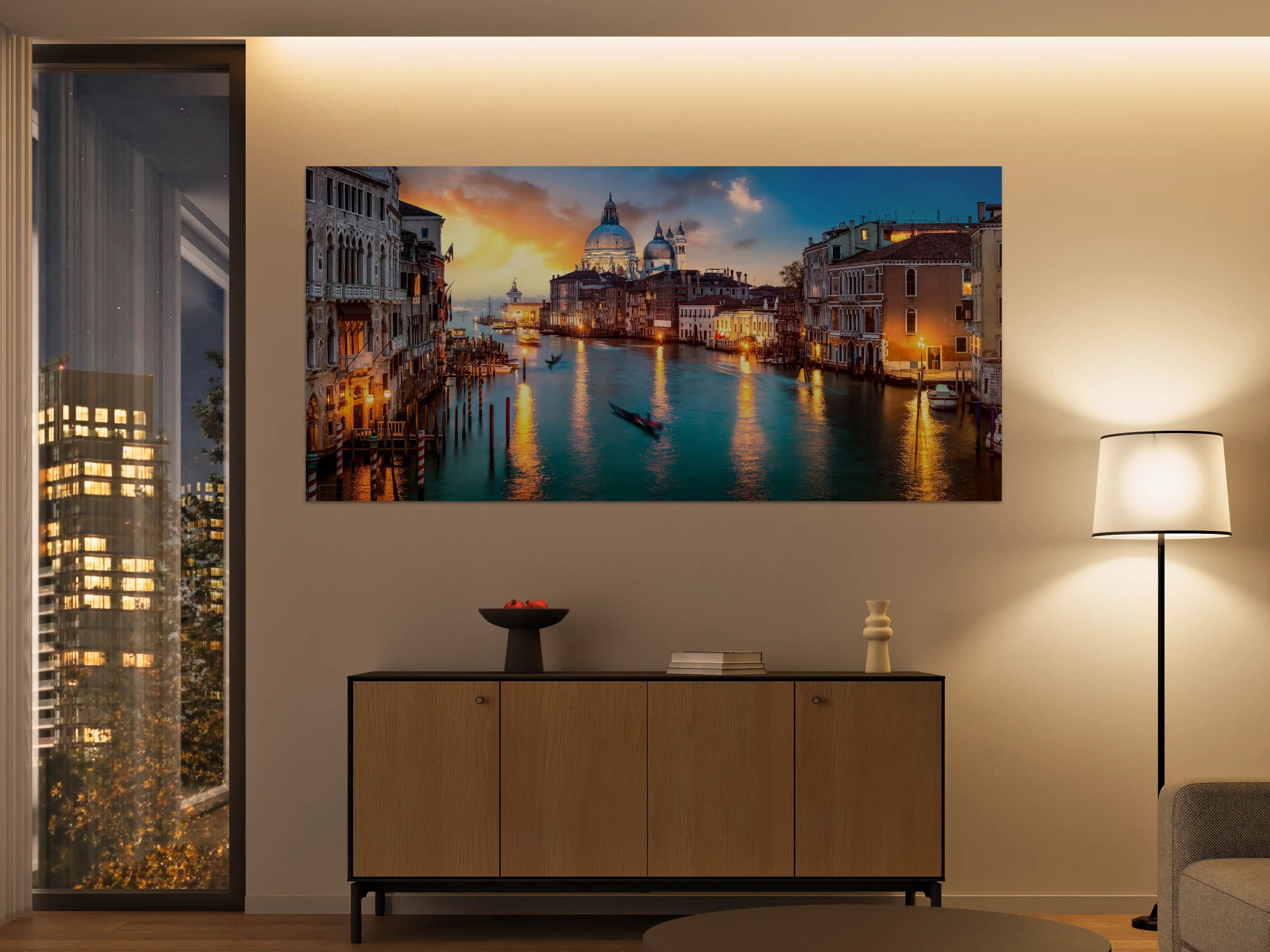 Große Wandbilder - Sonnenuntergang am Canal Grande - Venedig