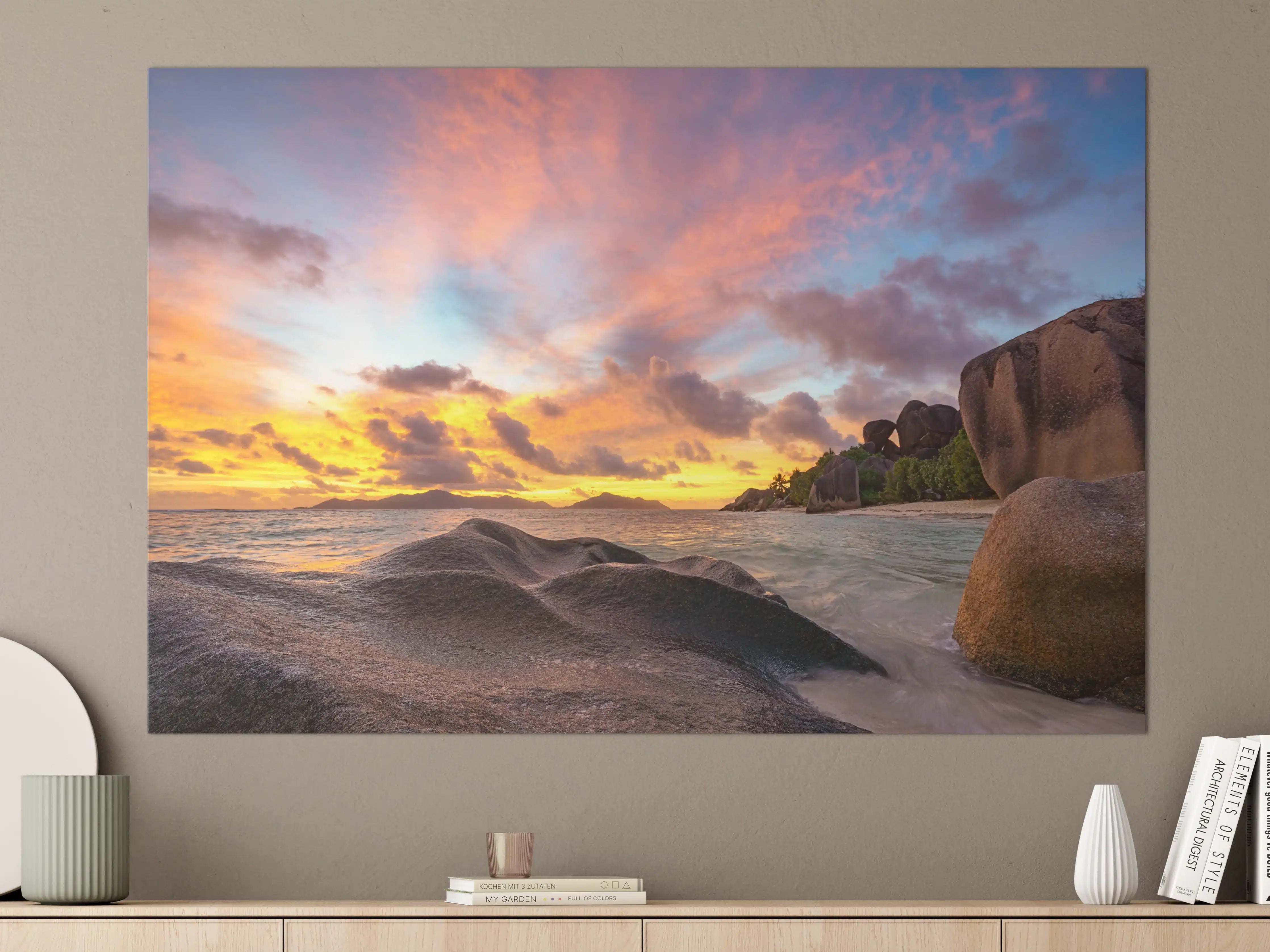 Große Wandbilder - Sonnenuntergang am tropischen Strand