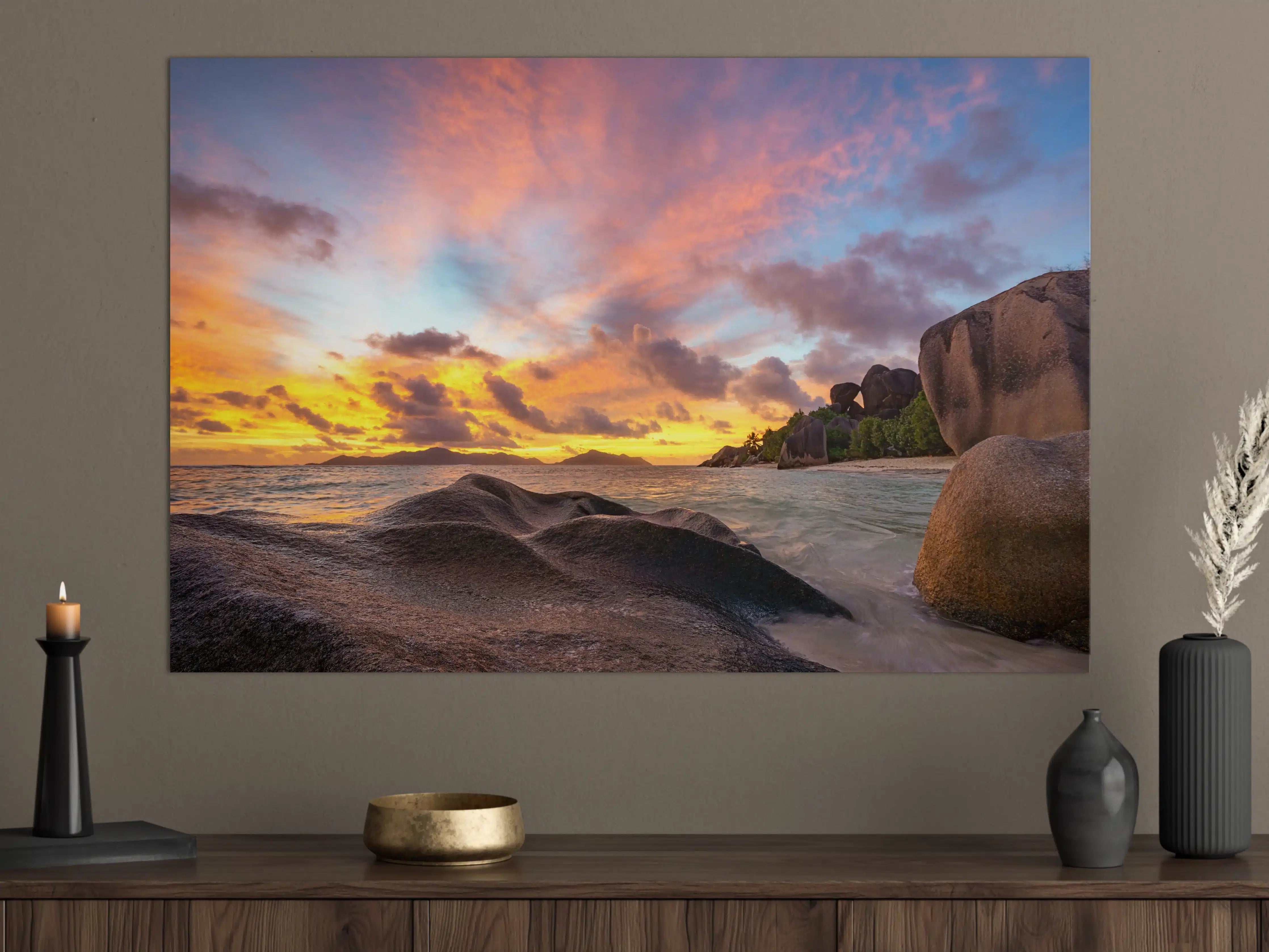 Große Wandbilder - Sonnenuntergang am tropischen Strand