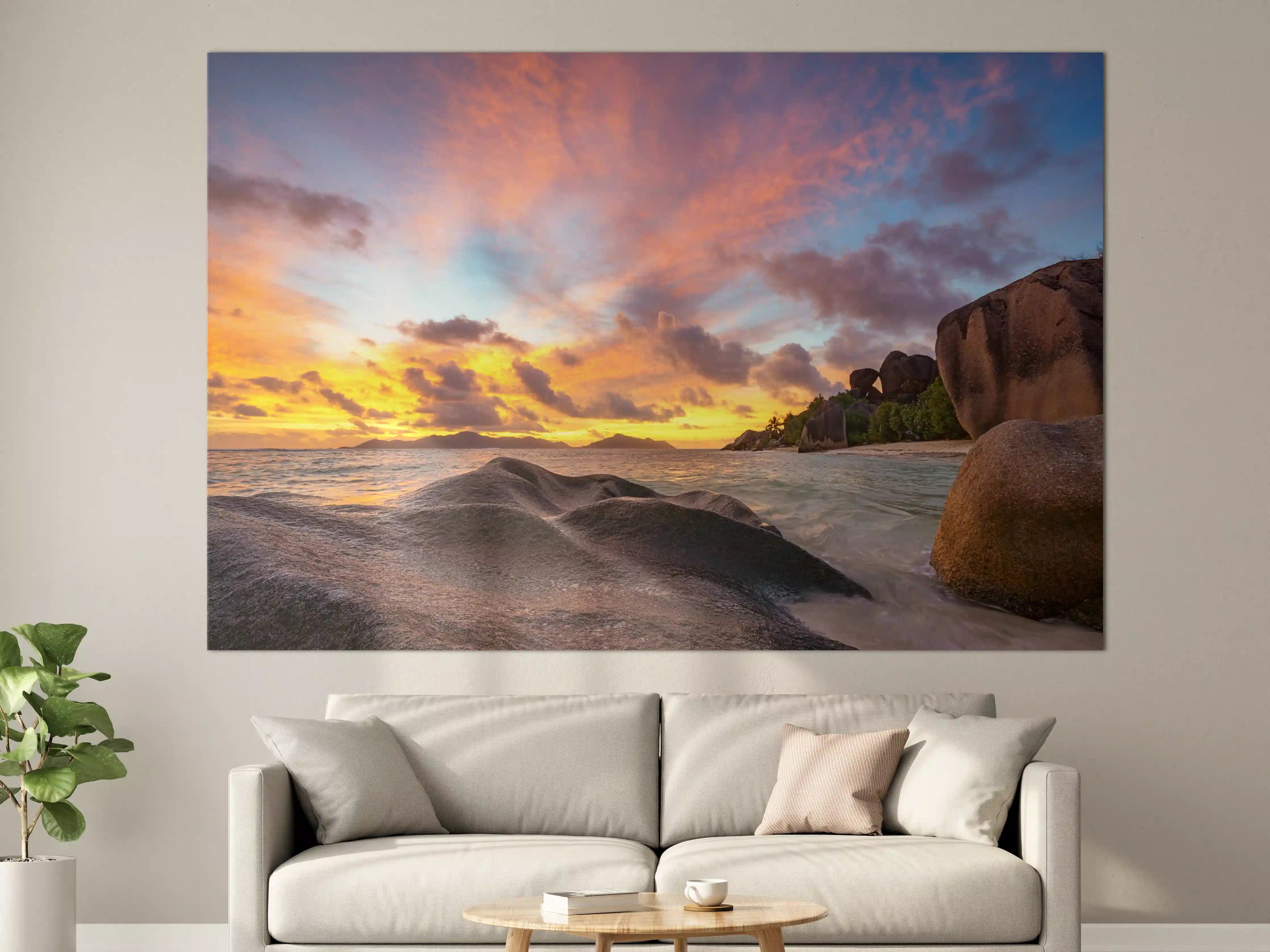 Große Wandbilder - Sonnenuntergang am tropischen Strand