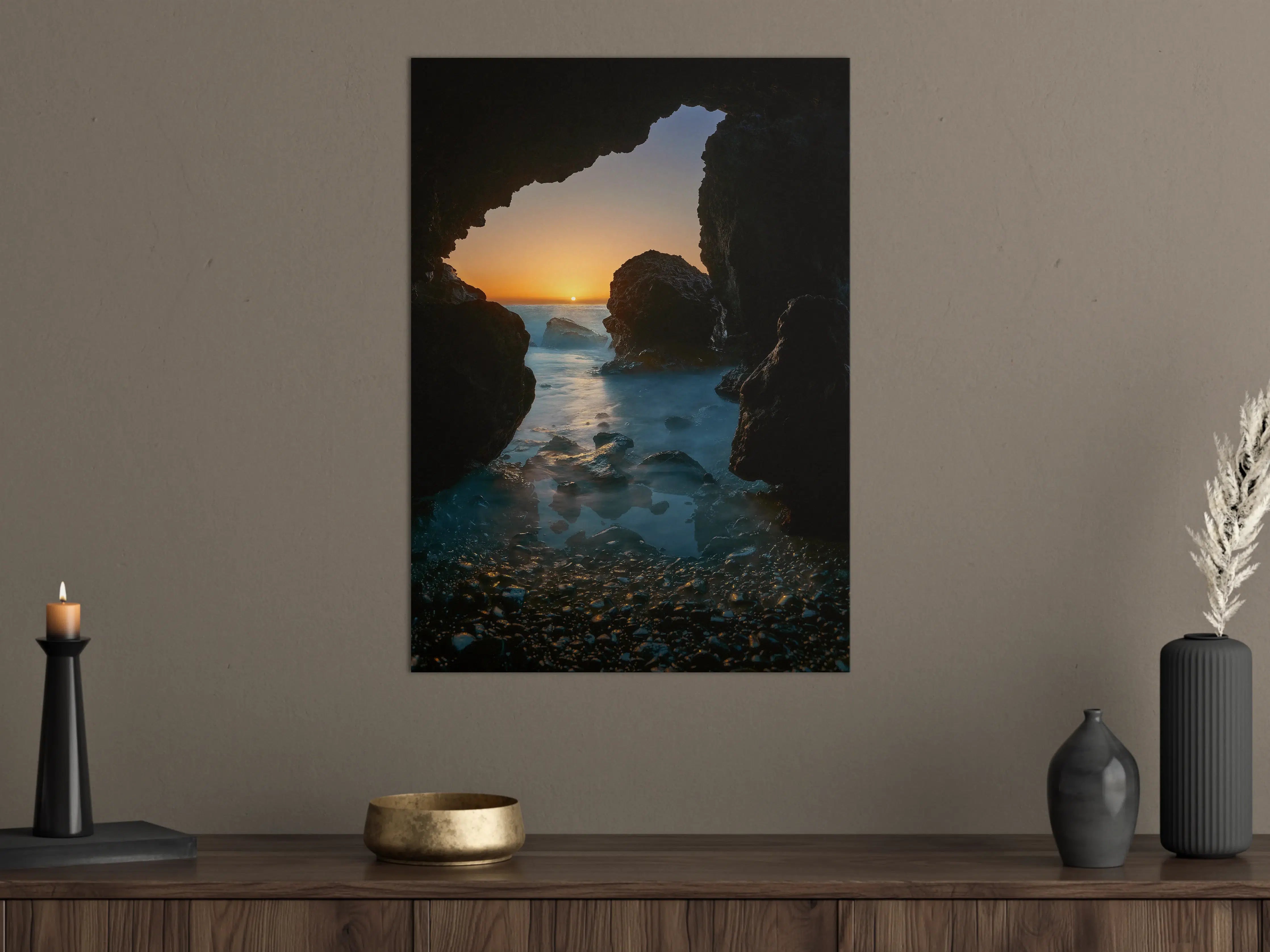 Große Wandbilder - Sonnenuntergang am versteckten Strand