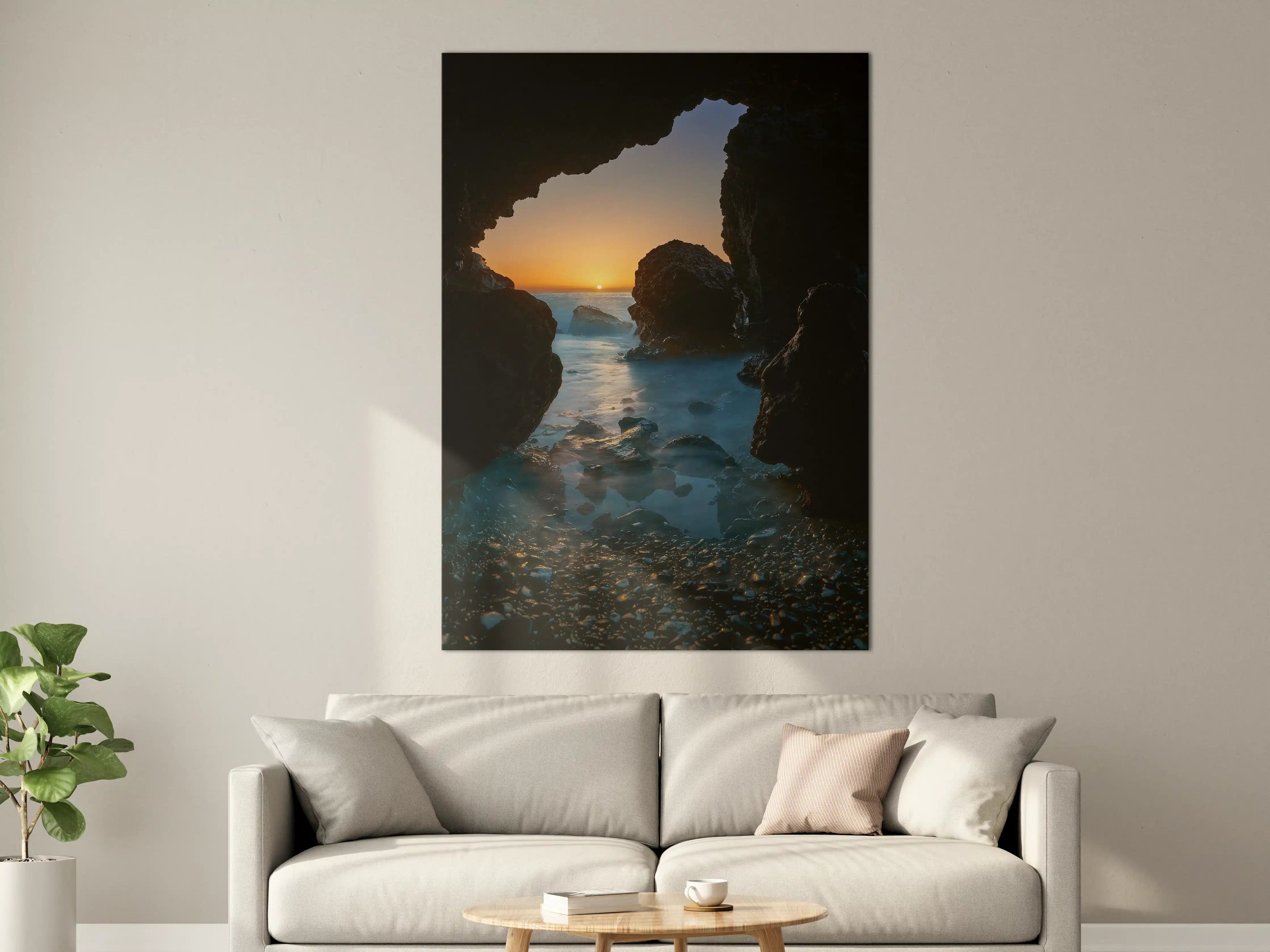 Große Wandbilder - Sonnenuntergang am versteckten Strand