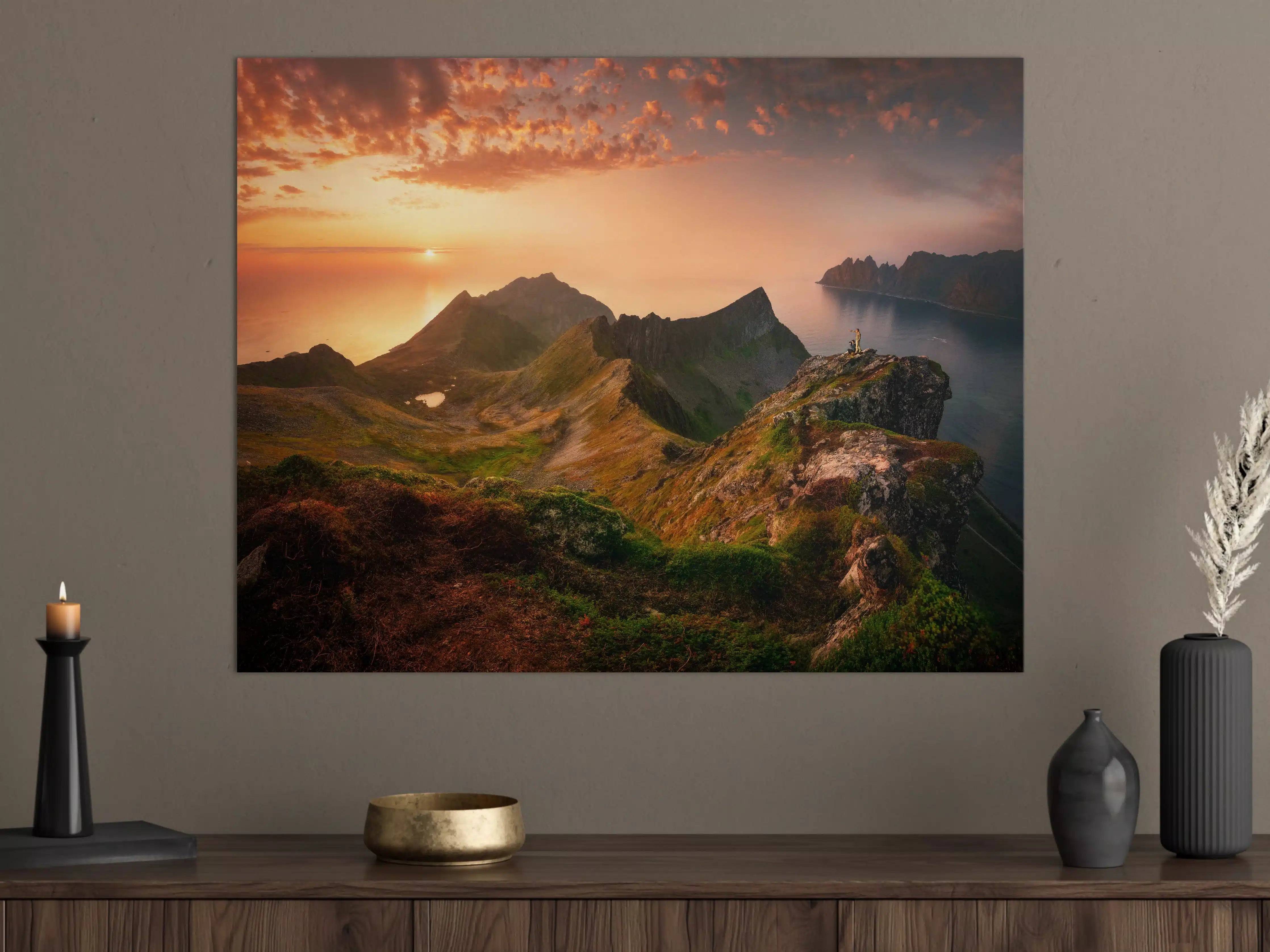 Große Wandbilder - Sonnenuntergang auf der Insel Senja