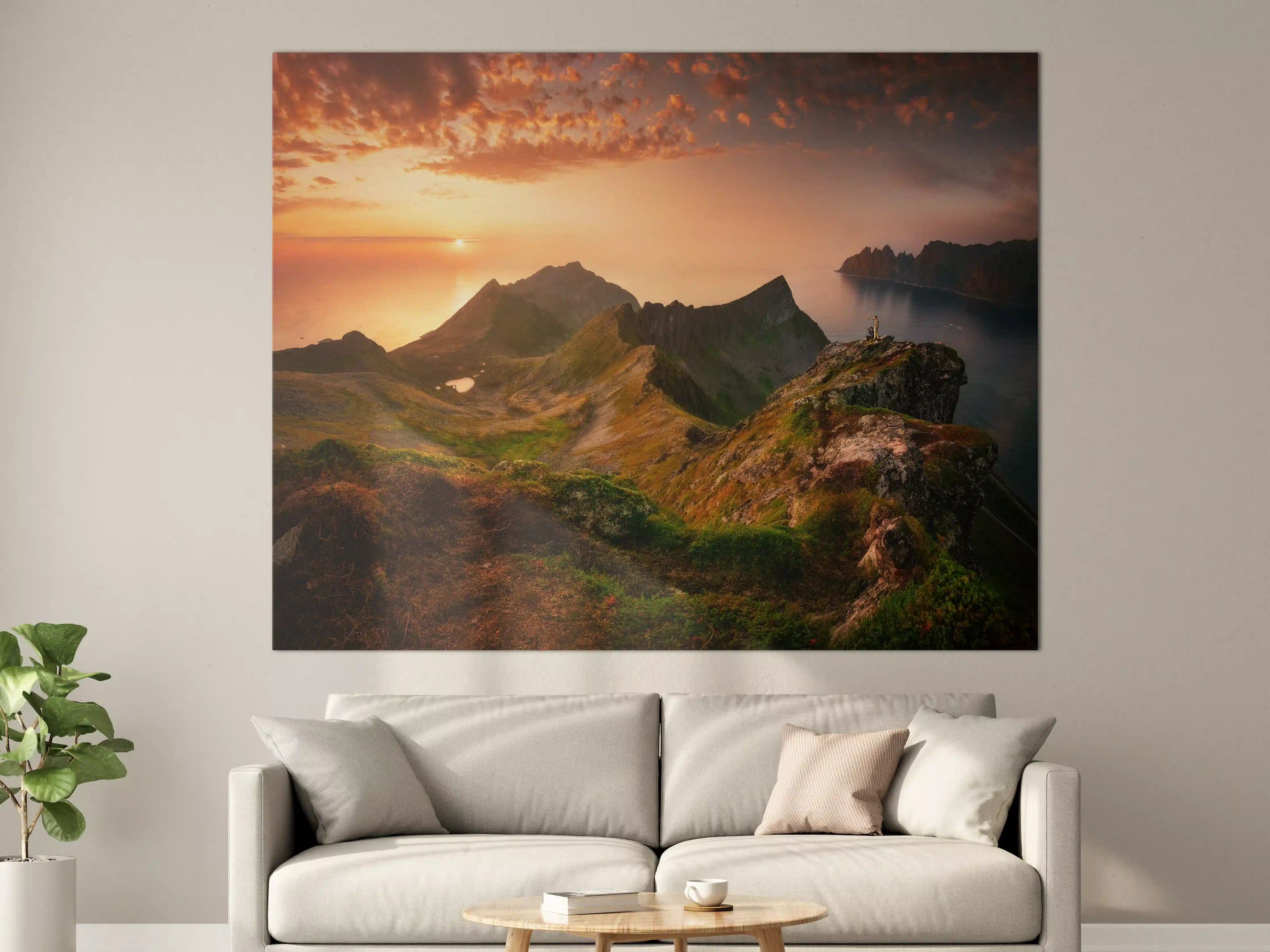 Große Wandbilder - Sonnenuntergang auf der Insel Senja