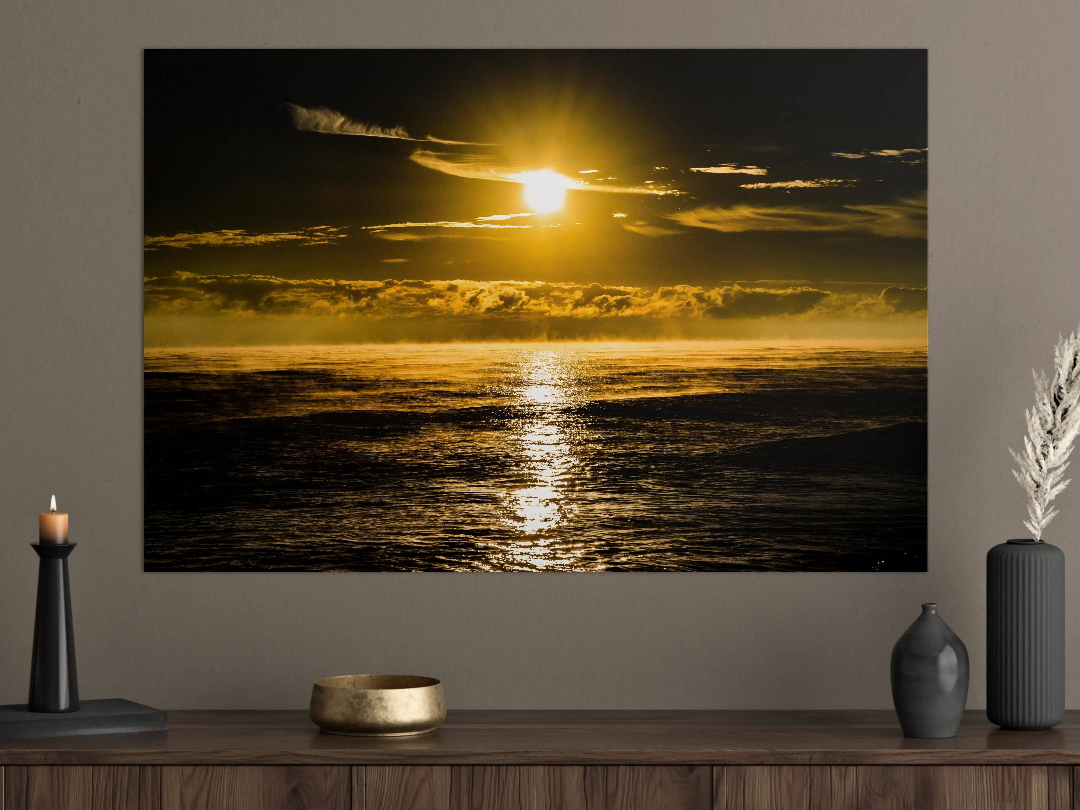 Große Wandbilder - Sonnenuntergang über dem Meer
