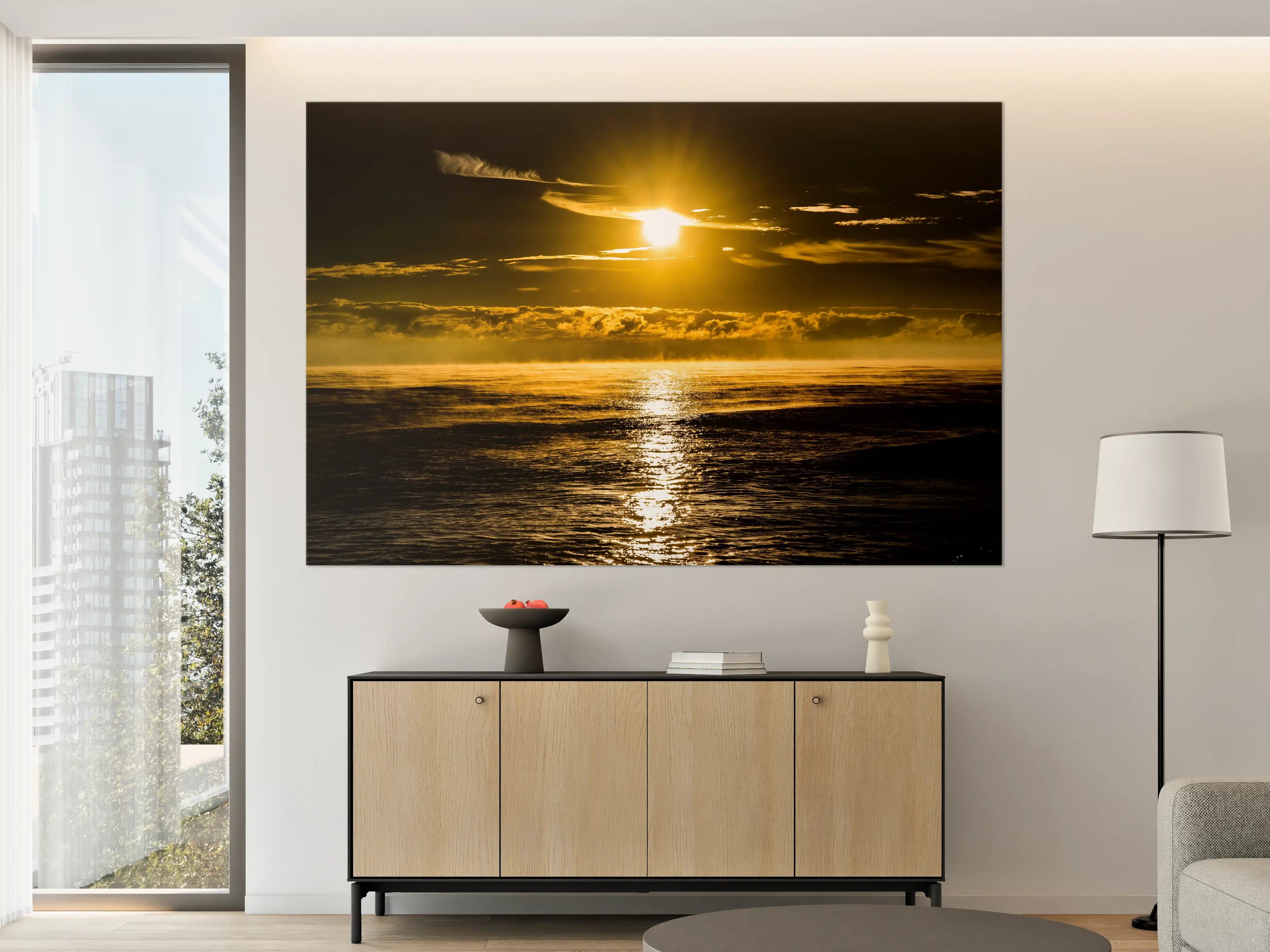 Große Wandbilder - Sonnenuntergang über dem Meer