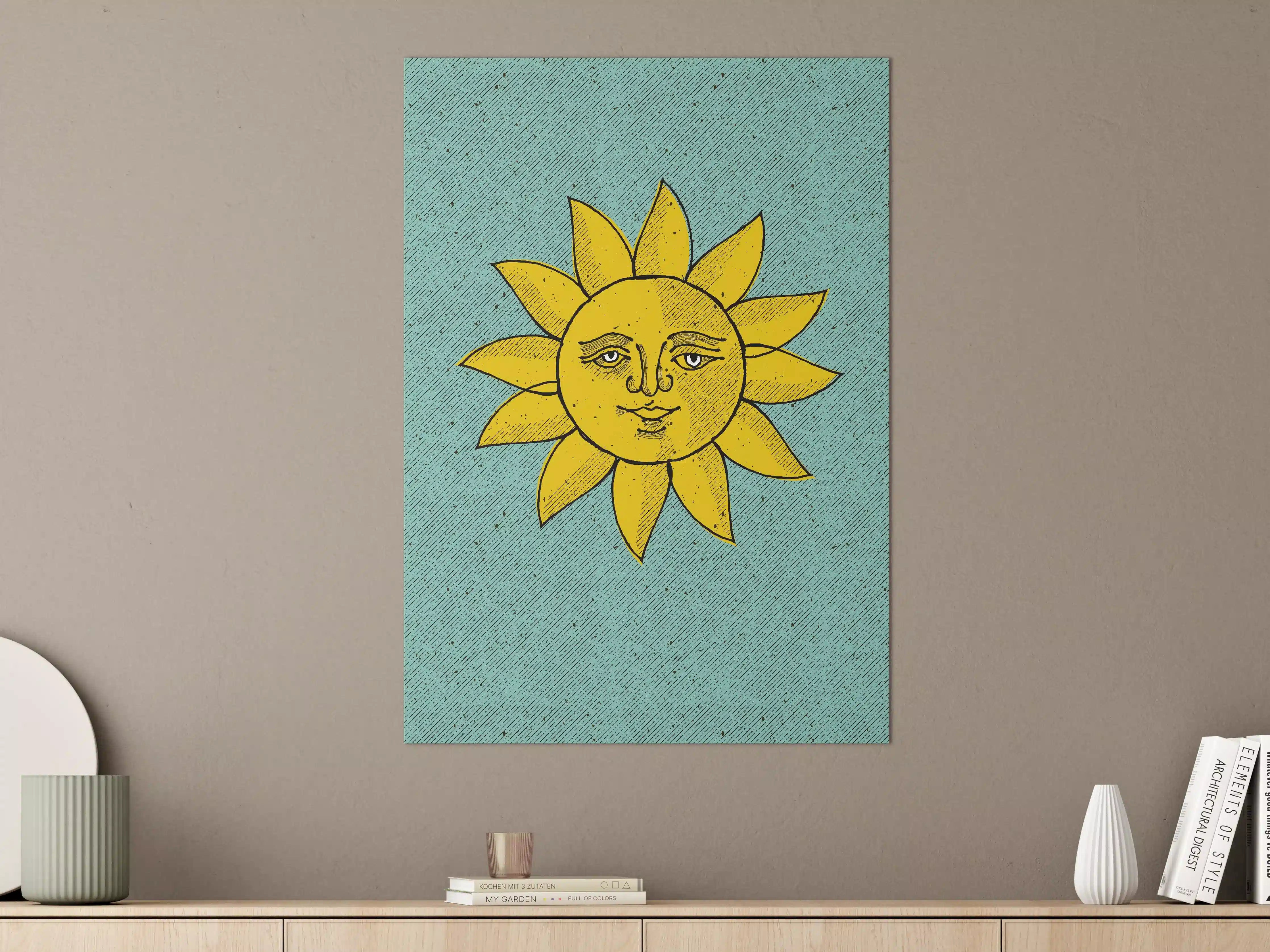 Große Wandbilder - Sonniges Himmelssymbol