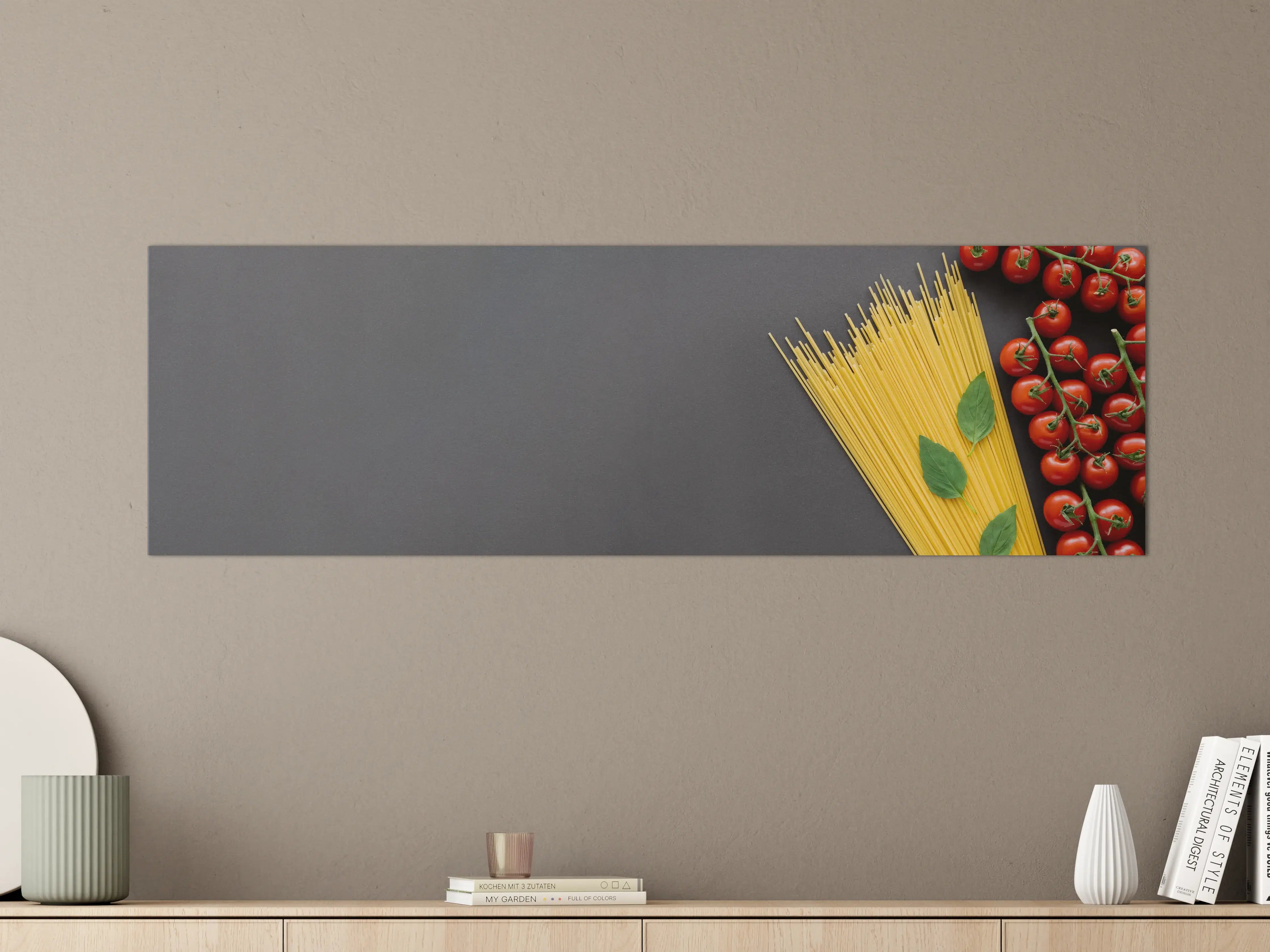 Große Wandbilder - Spaghetti mit Tomaten & Basilikum