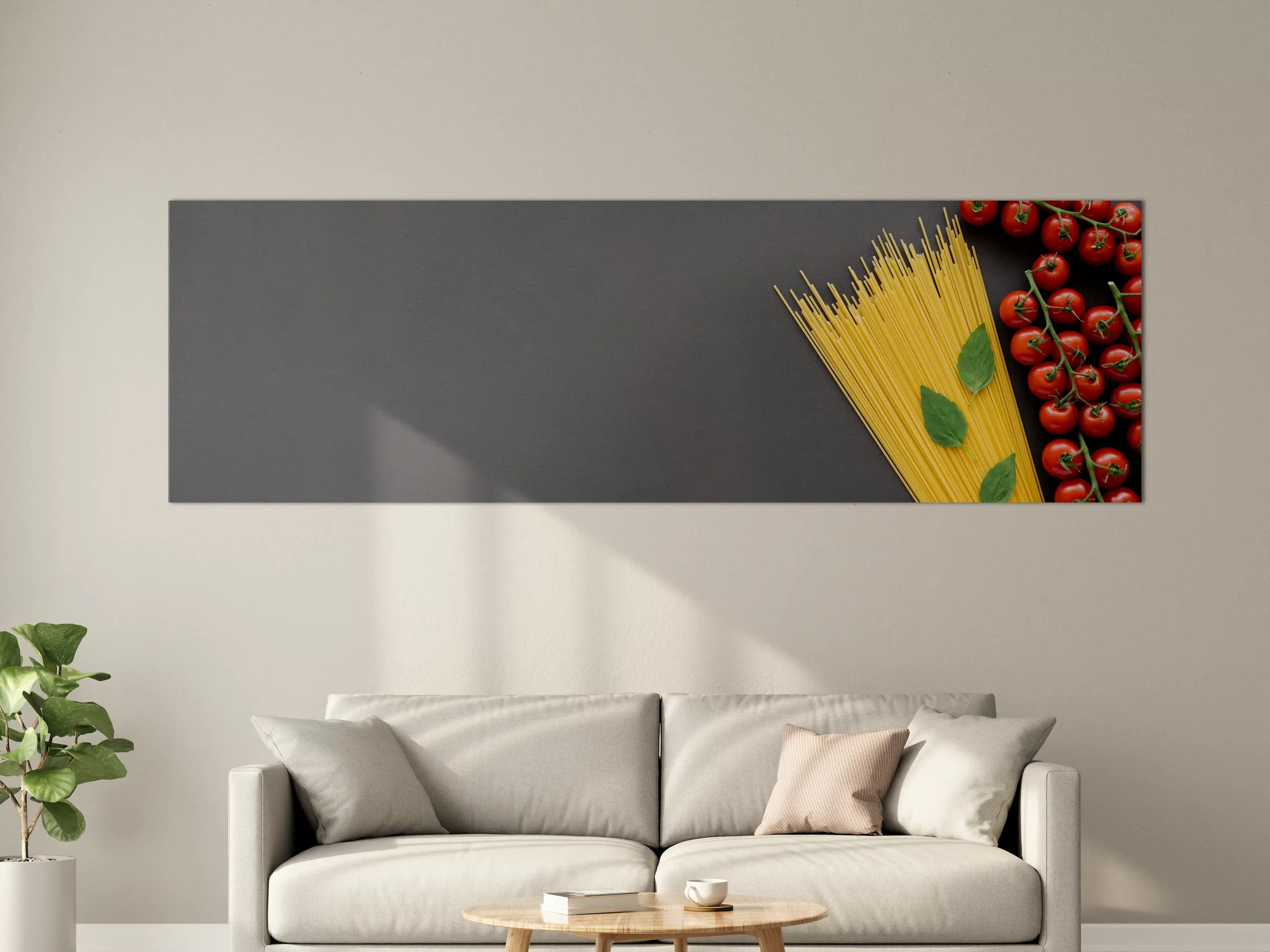 Große Wandbilder - Spaghetti mit Tomaten & Basilikum