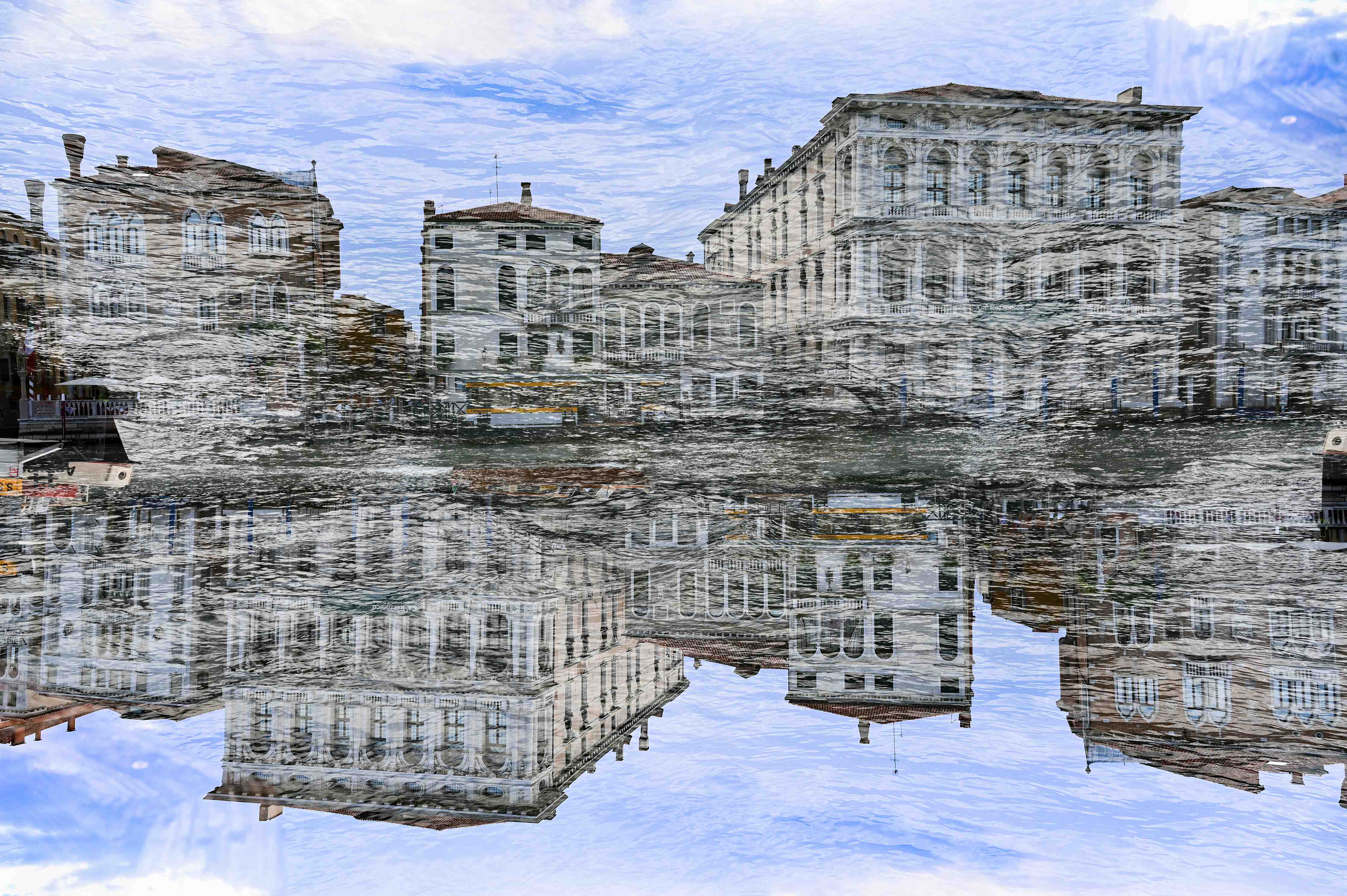 Große Wandbilder-Spiegelung Venedig Doppelbelichtung