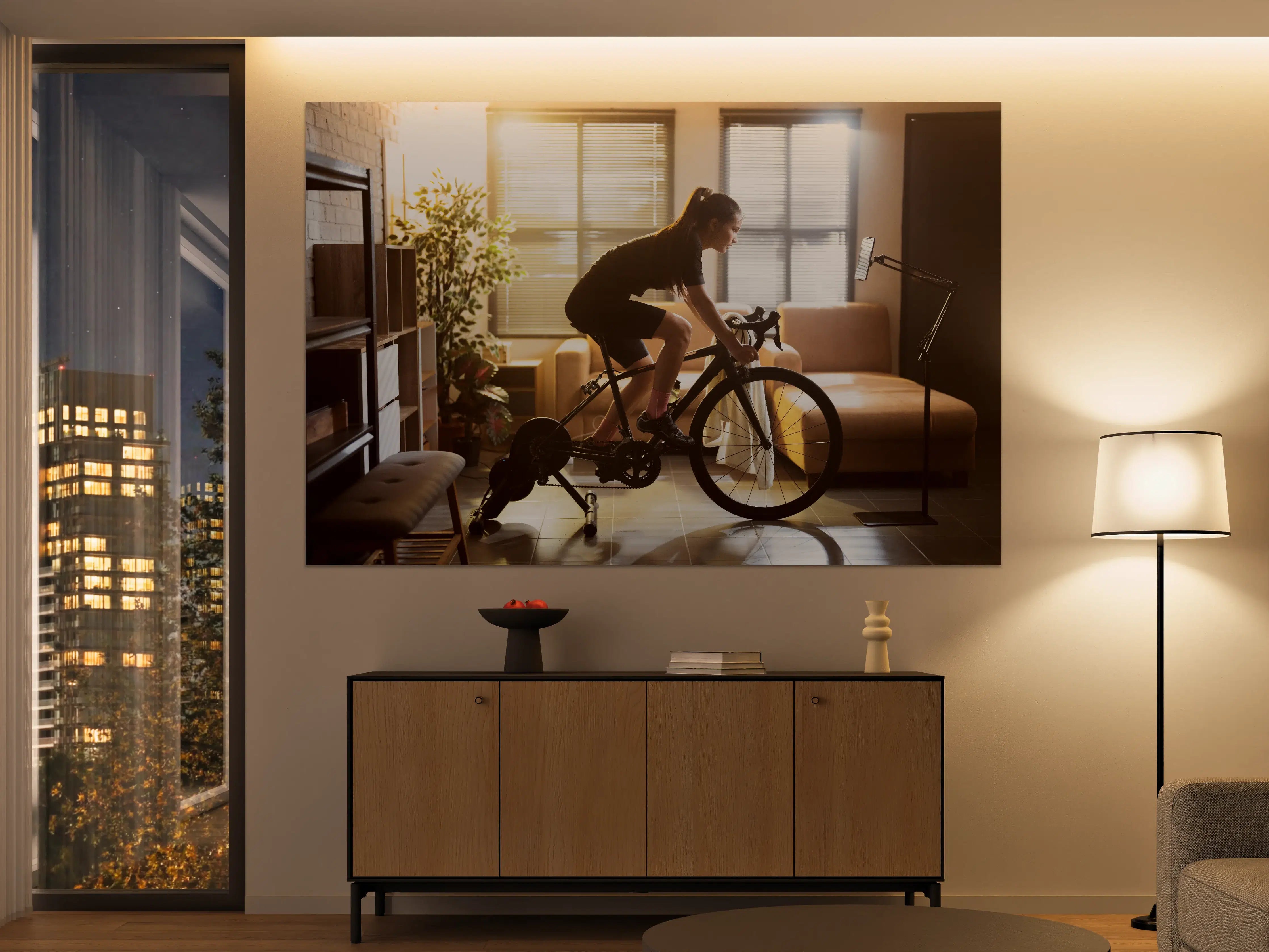 Große Wandbilder - Sportliche Radfahrerin