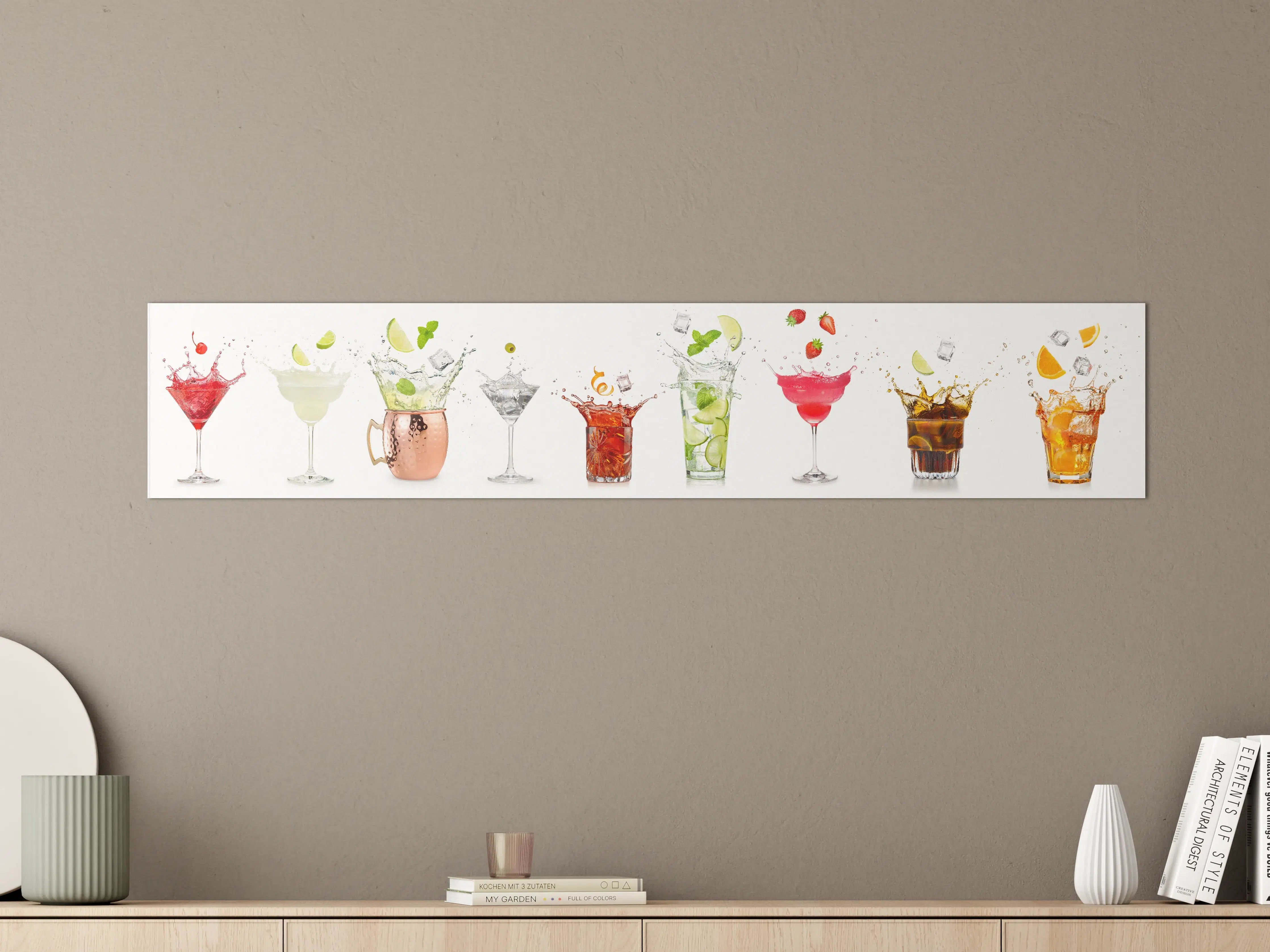 Große Wandbilder - Spritzende Cocktails