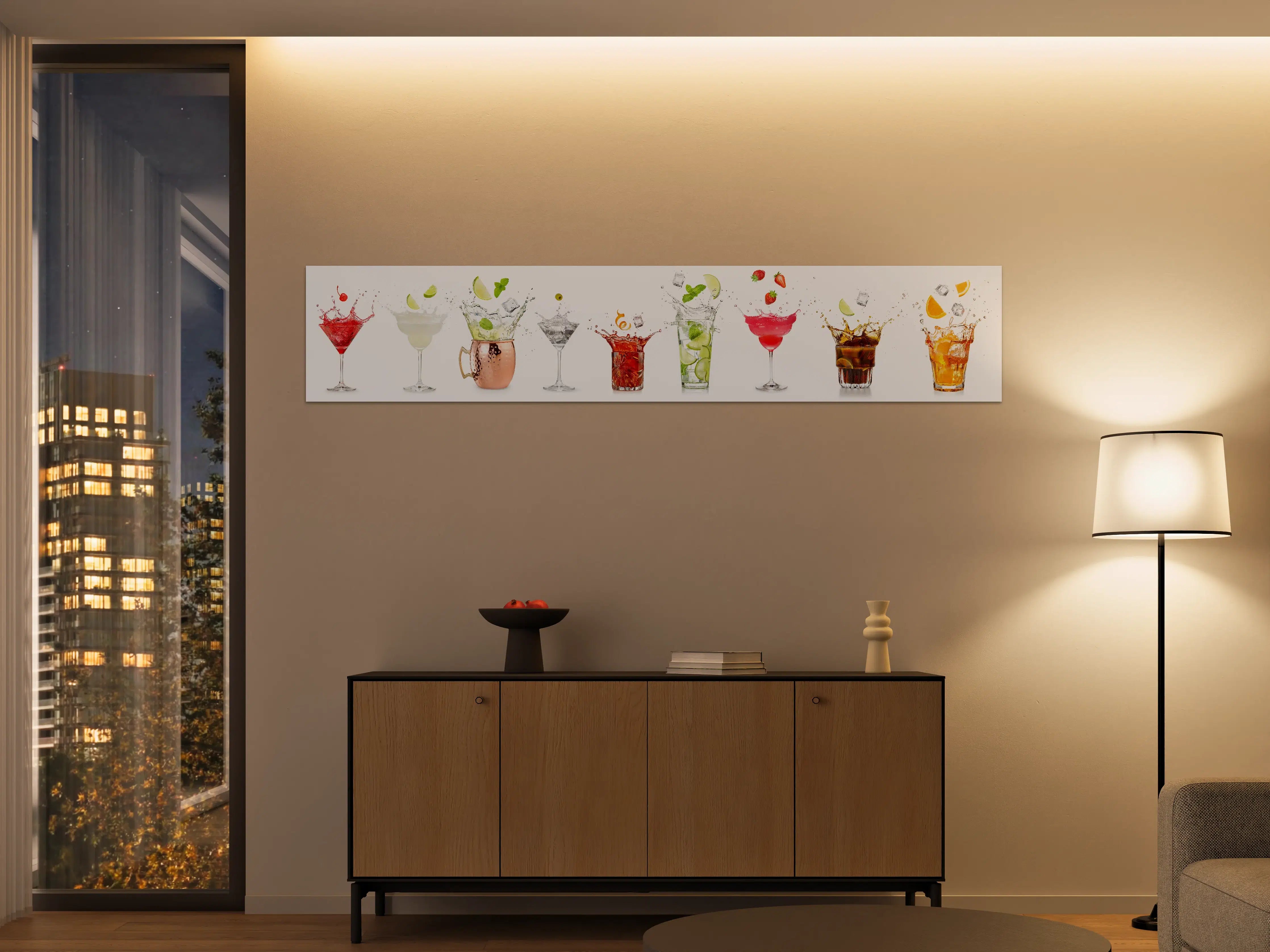 Große Wandbilder - Spritzende Cocktails