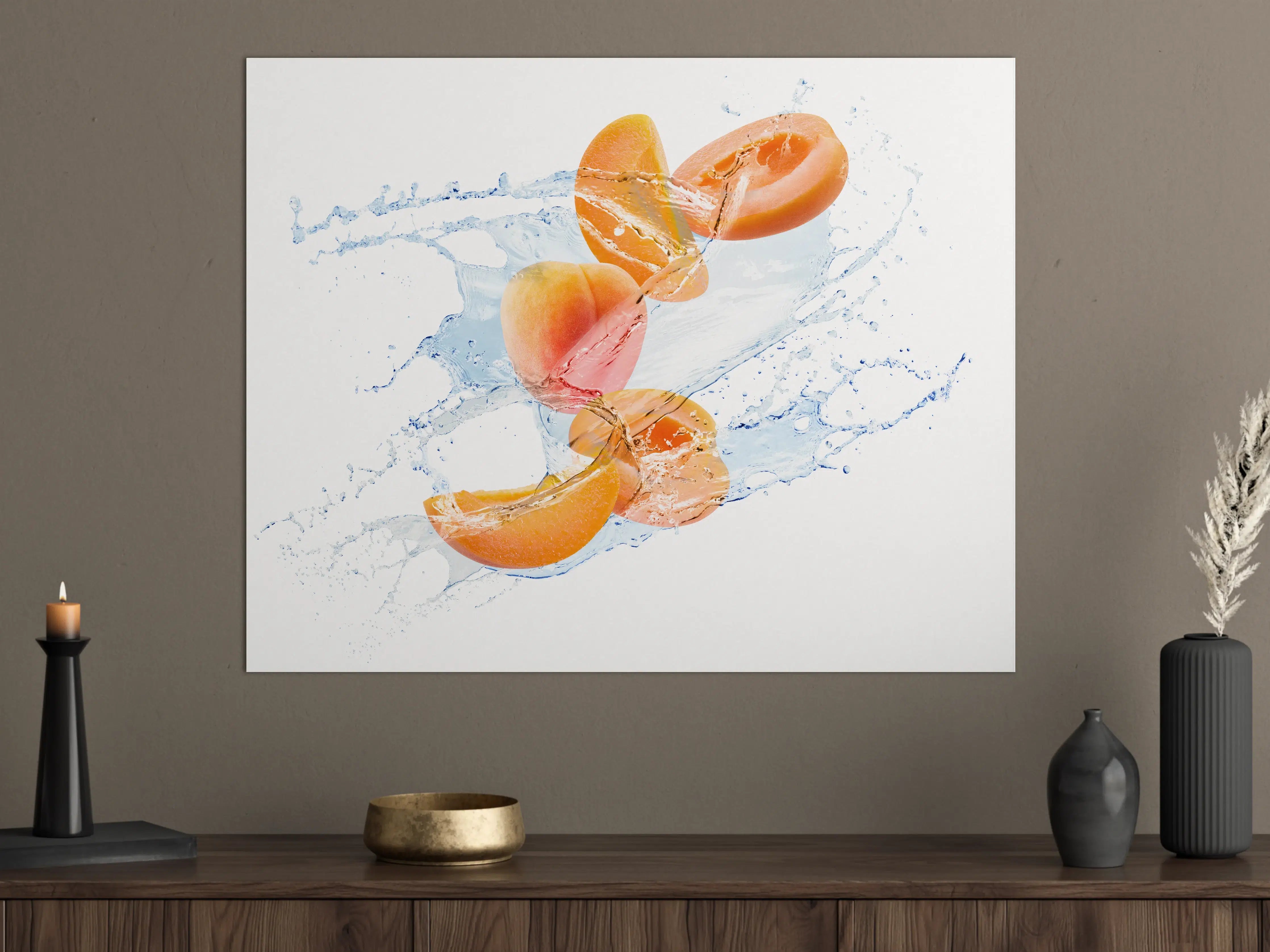 Große Wandbilder - Spritzige Aprikosen