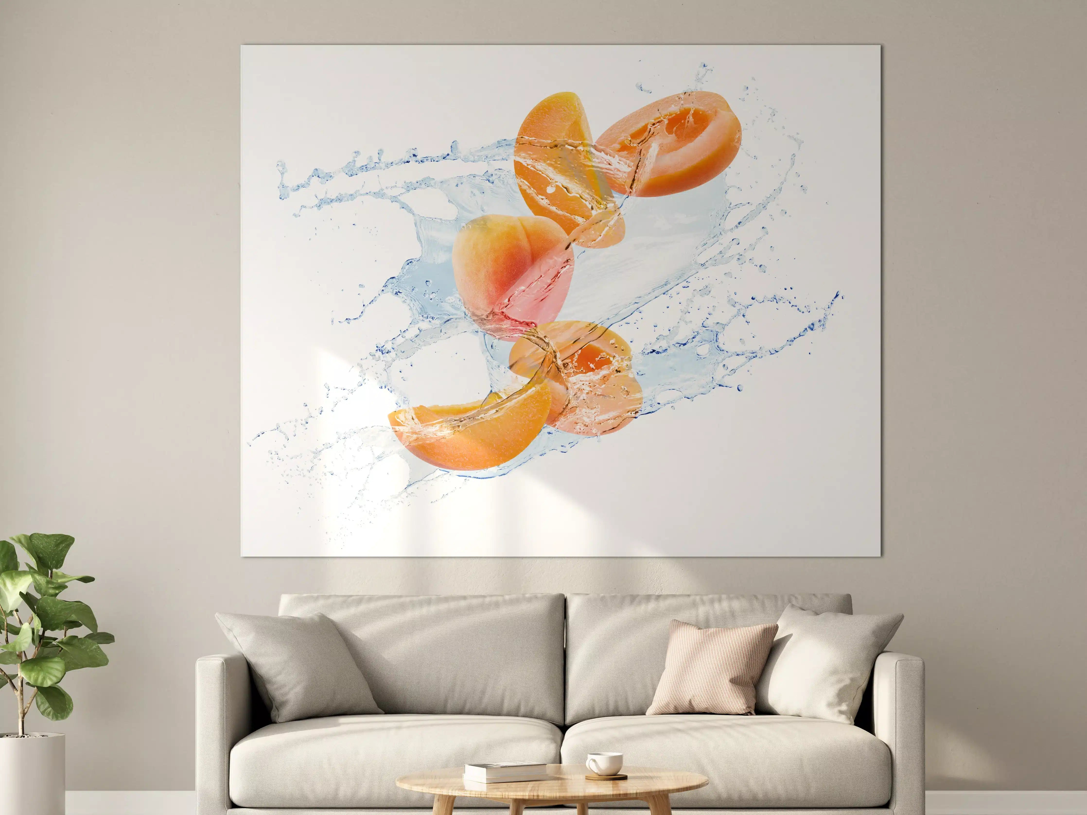 Große Wandbilder - Spritzige Aprikosen