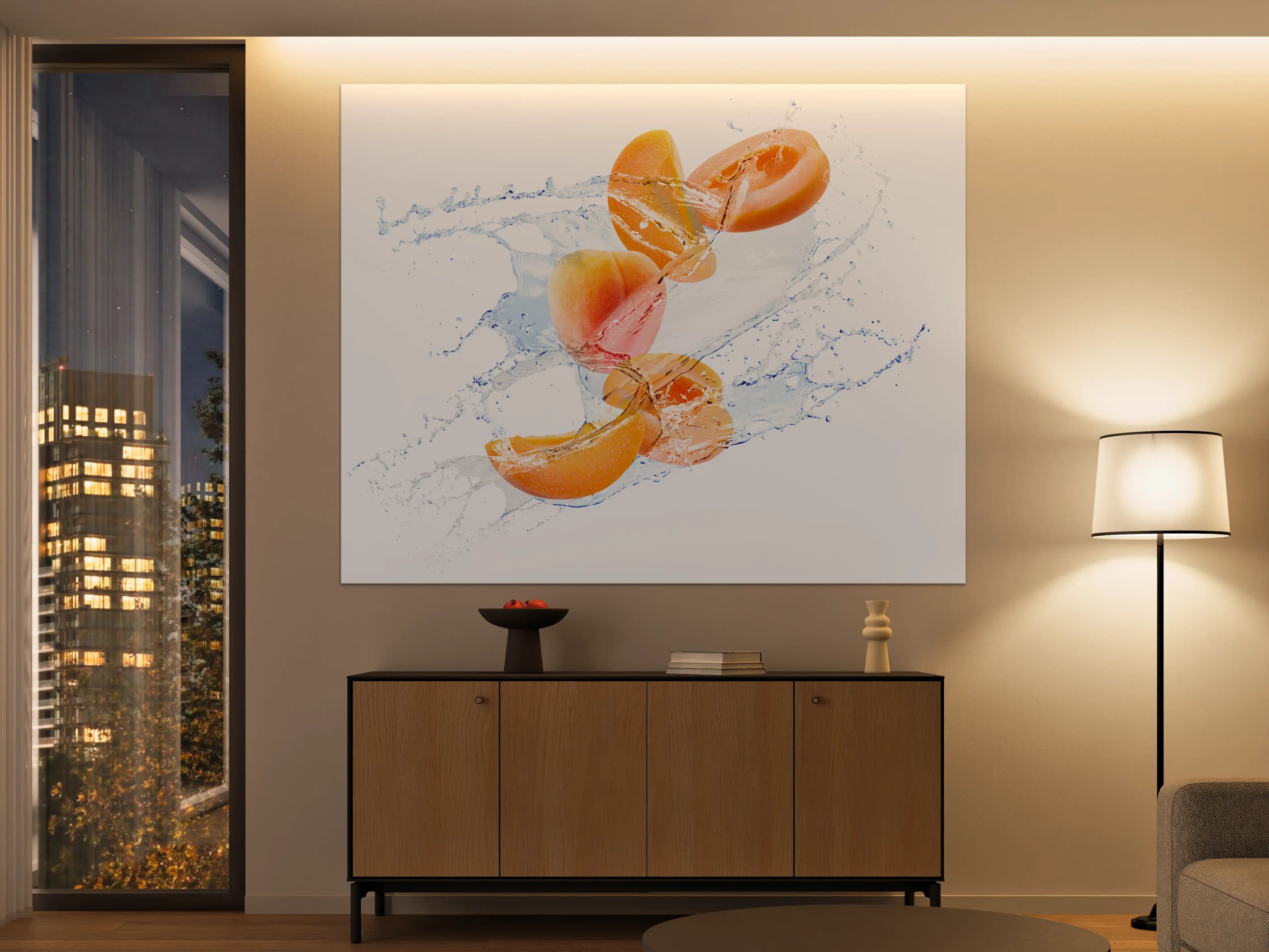 Große Wandbilder - Spritzige Aprikosen