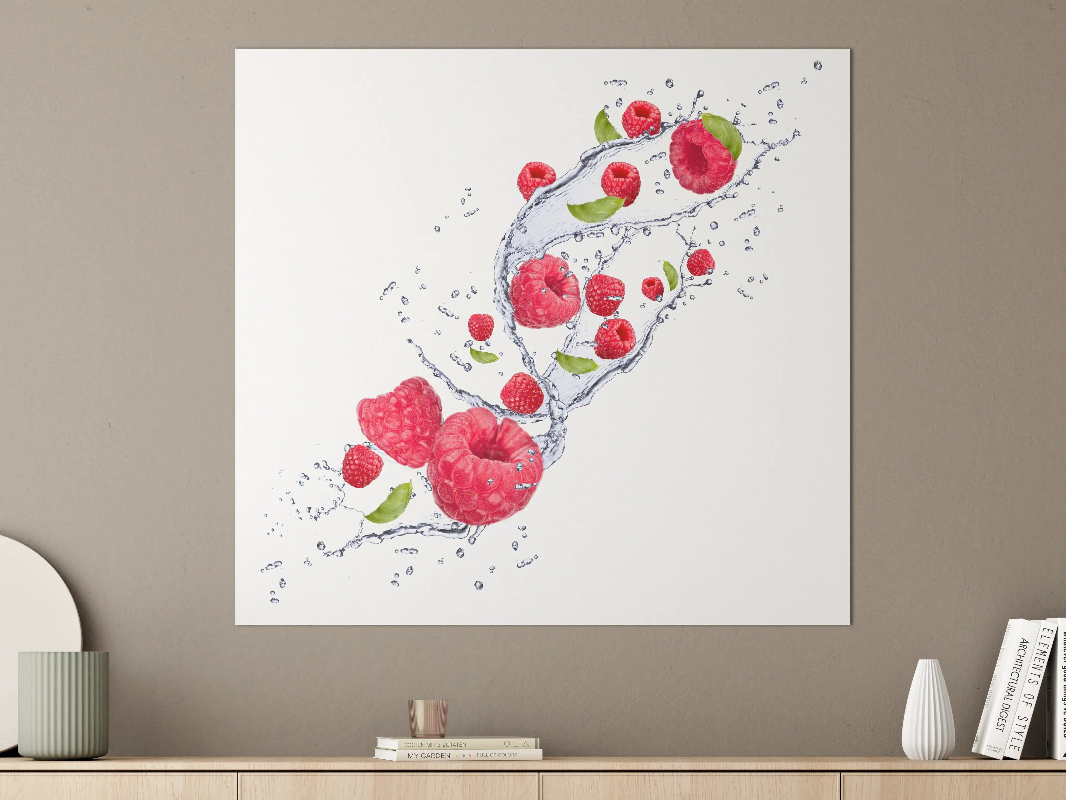 Große Wandbilder - Spritzige Erdbeeren
