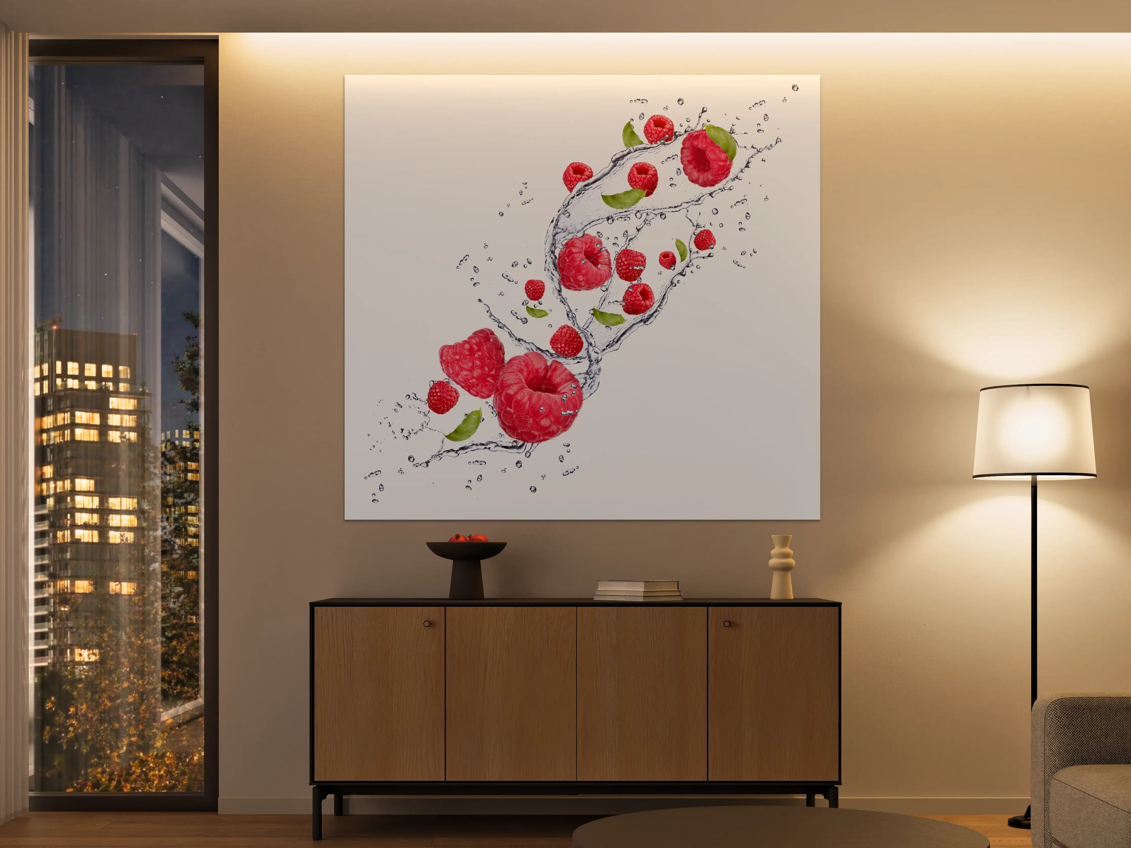 Große Wandbilder - Spritzige Erdbeeren