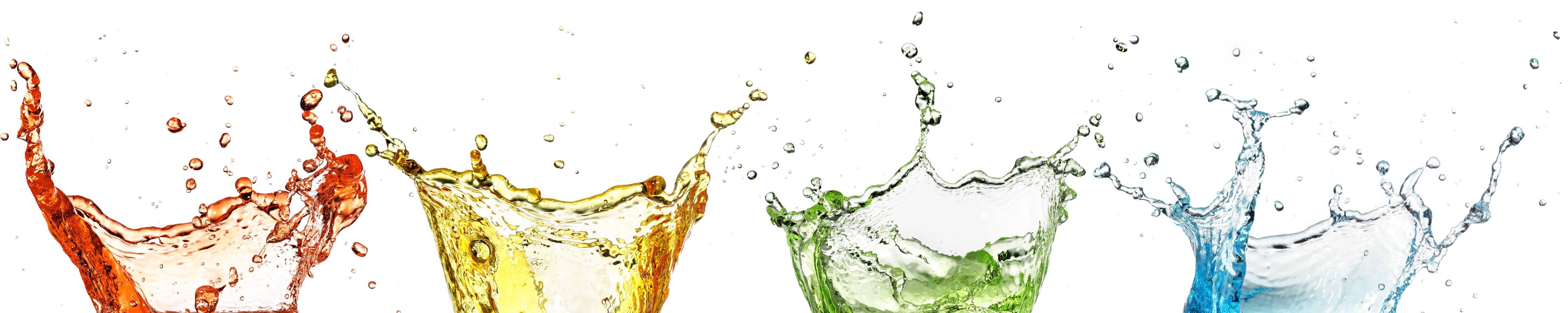 Große Wandbilder-Spritziges buntes Wasser