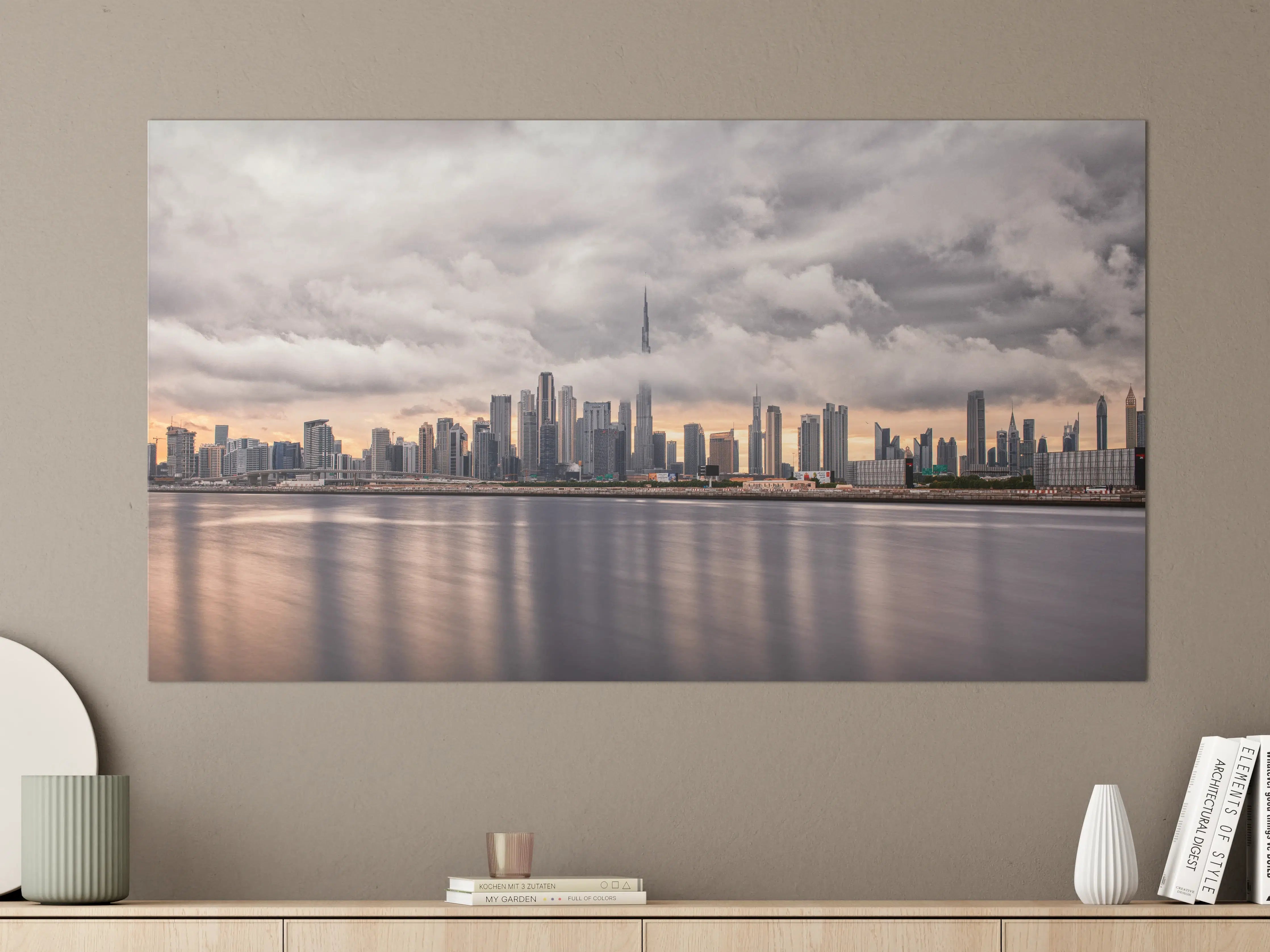 Große Wandbilder - Stadt skyline bei bewölktem Himmel