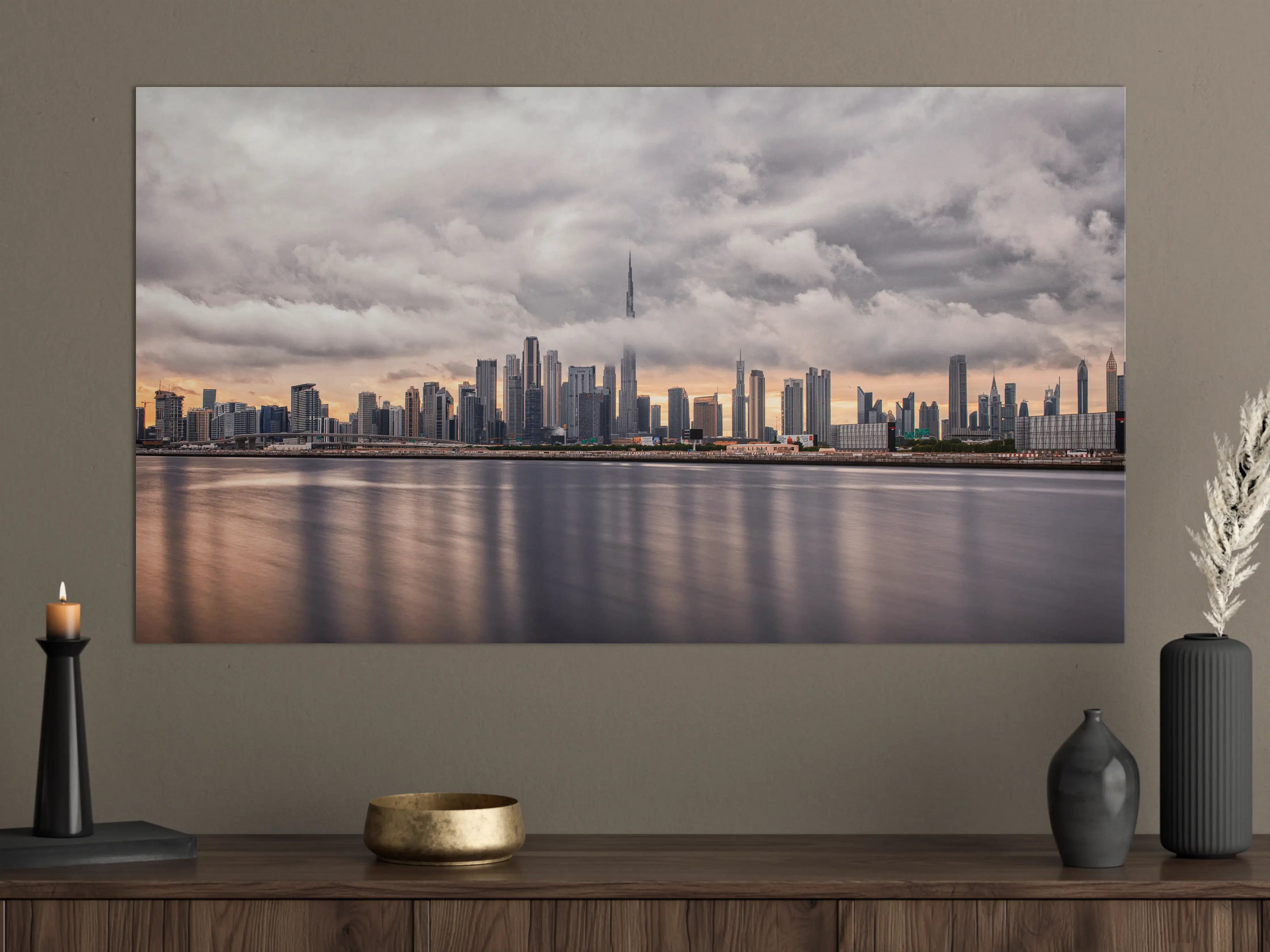 Große Wandbilder - Stadt skyline bei bewölktem Himmel