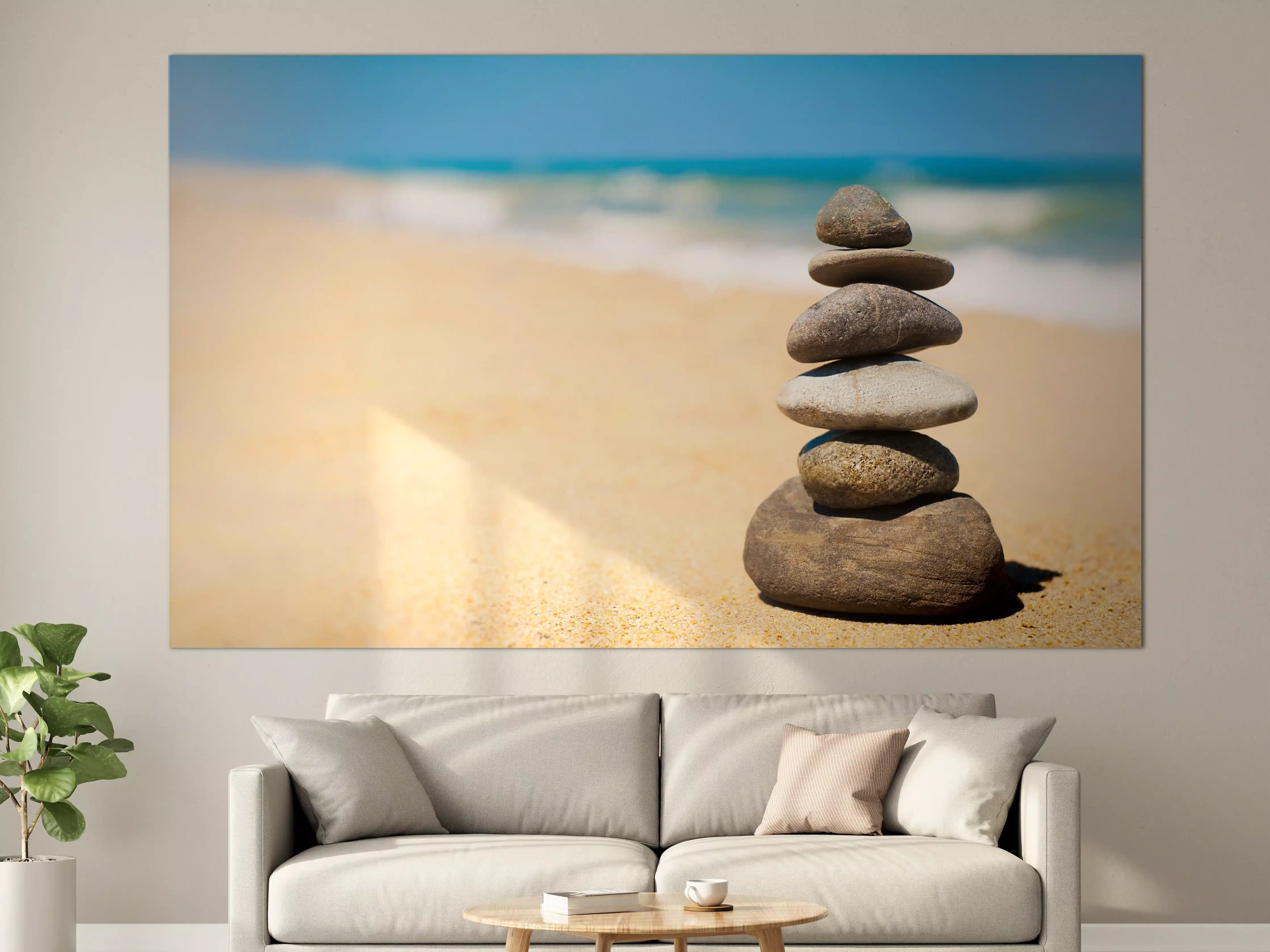 Große Wandbilder - Steine Meditation Balance