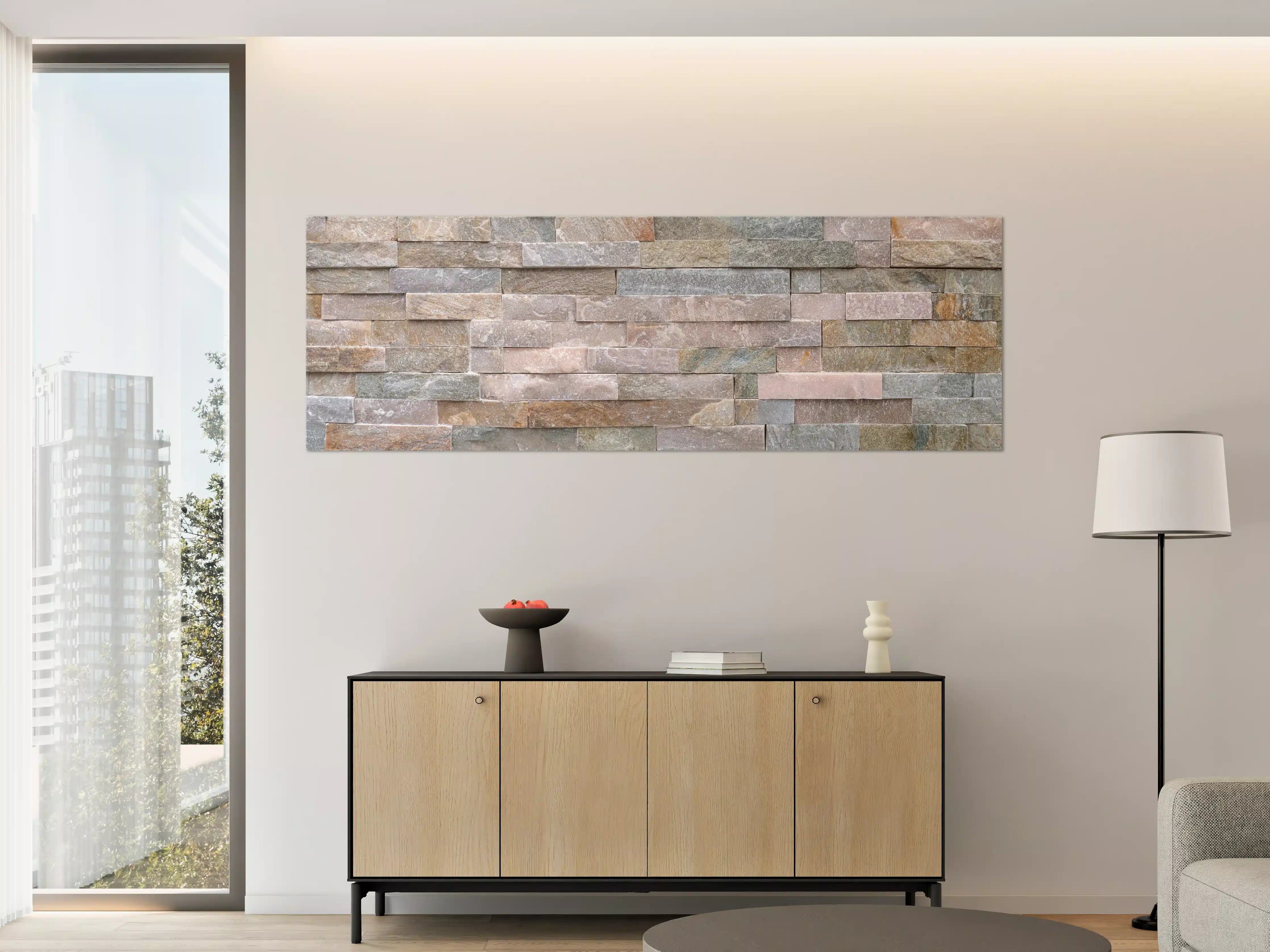 Große Wandbilder - Steinwand aus groben
