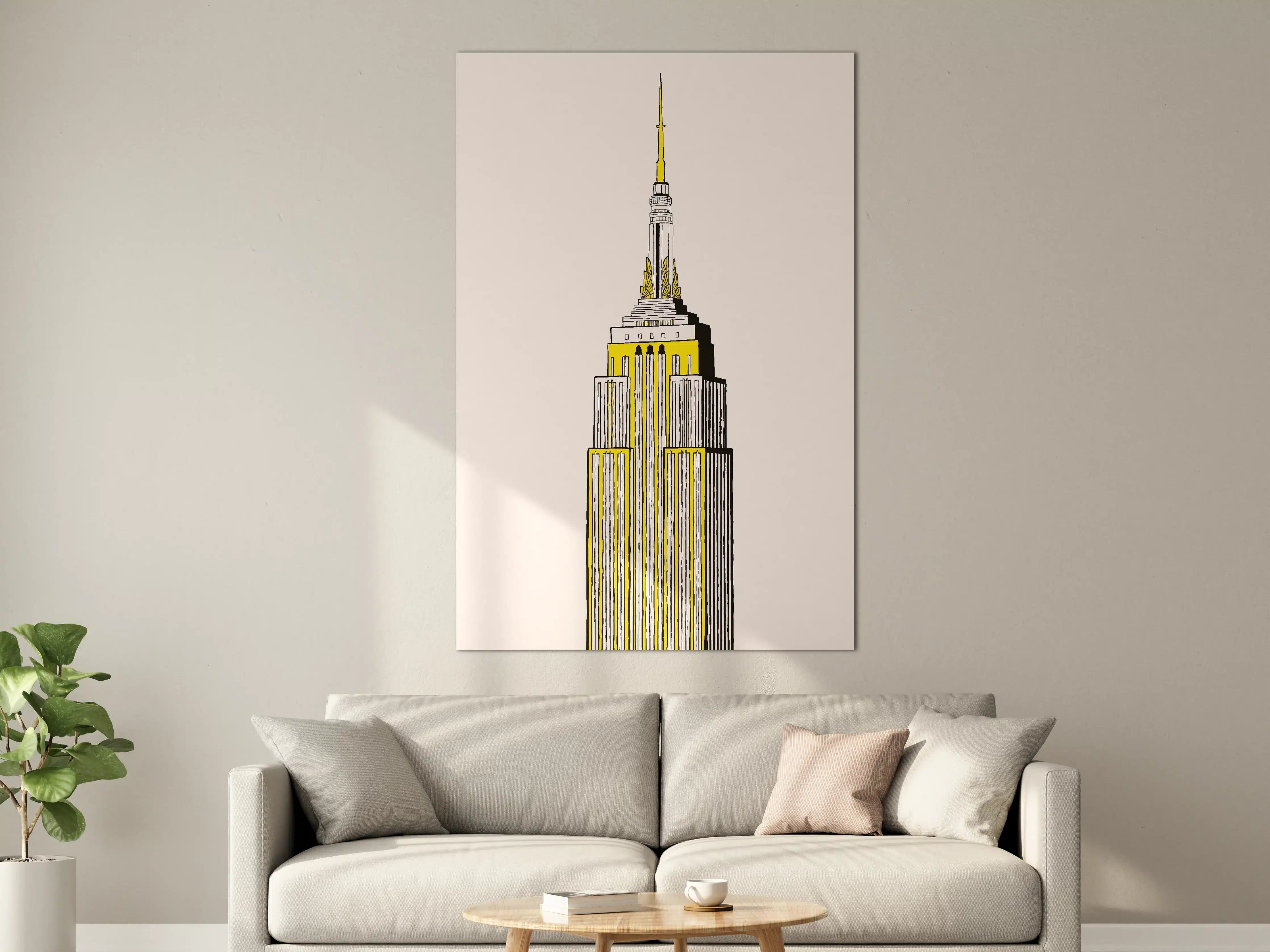 Große Wandbilder - Stilvolle Empire State Building Illustration