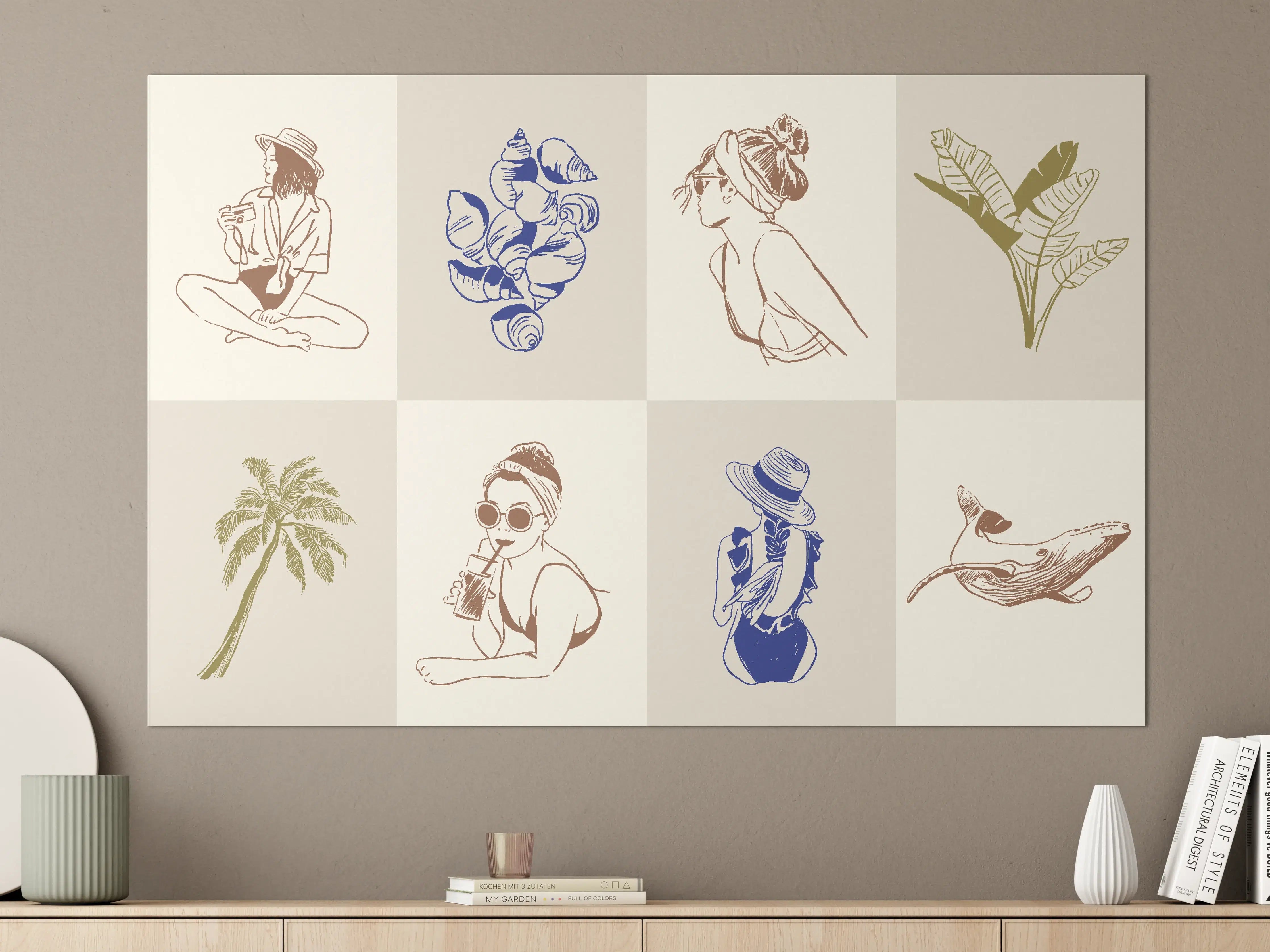 Große Wandbilder - Strand und FerienLifestyle Illustration