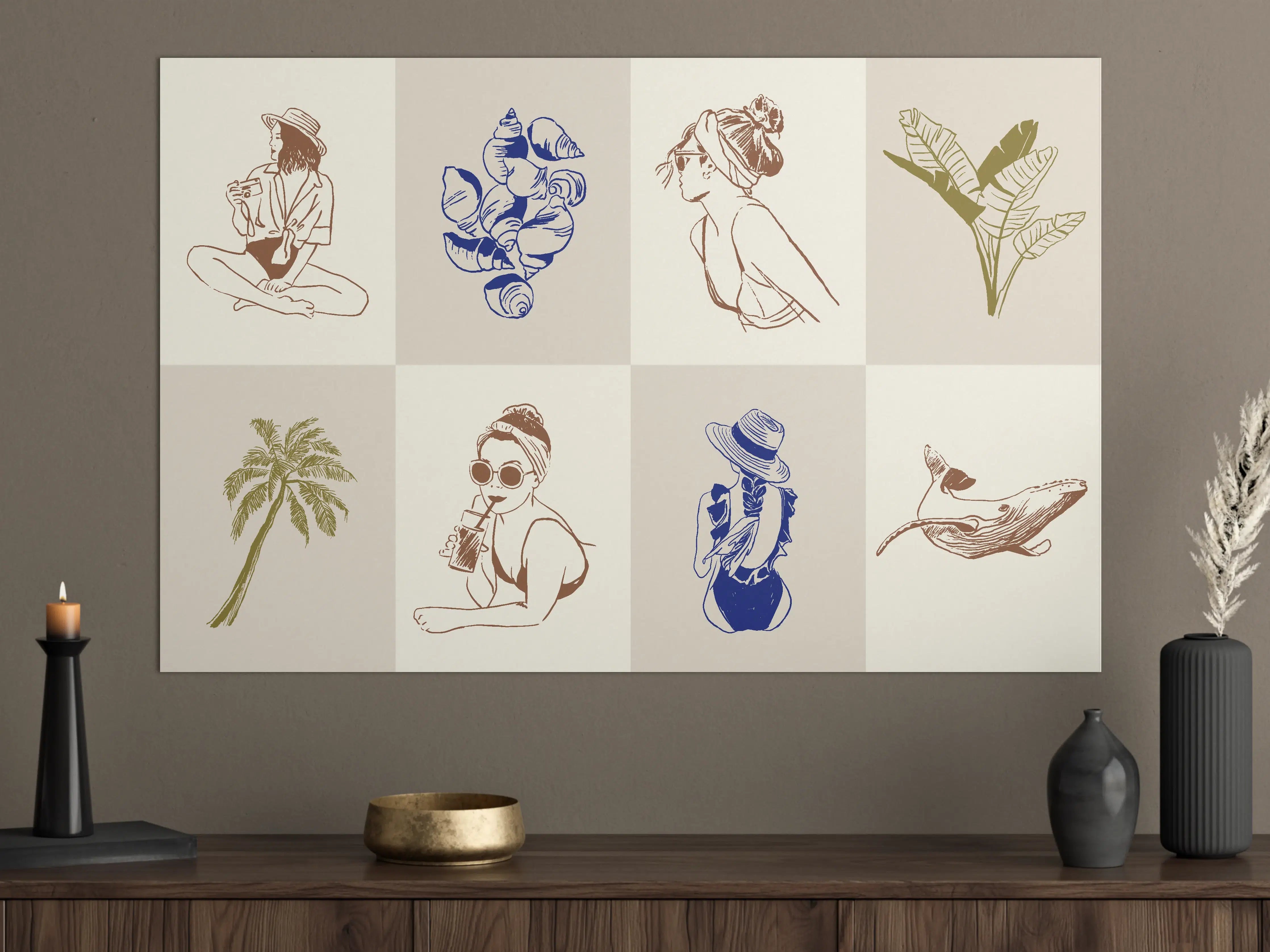 Große Wandbilder - Strand und FerienLifestyle Illustration