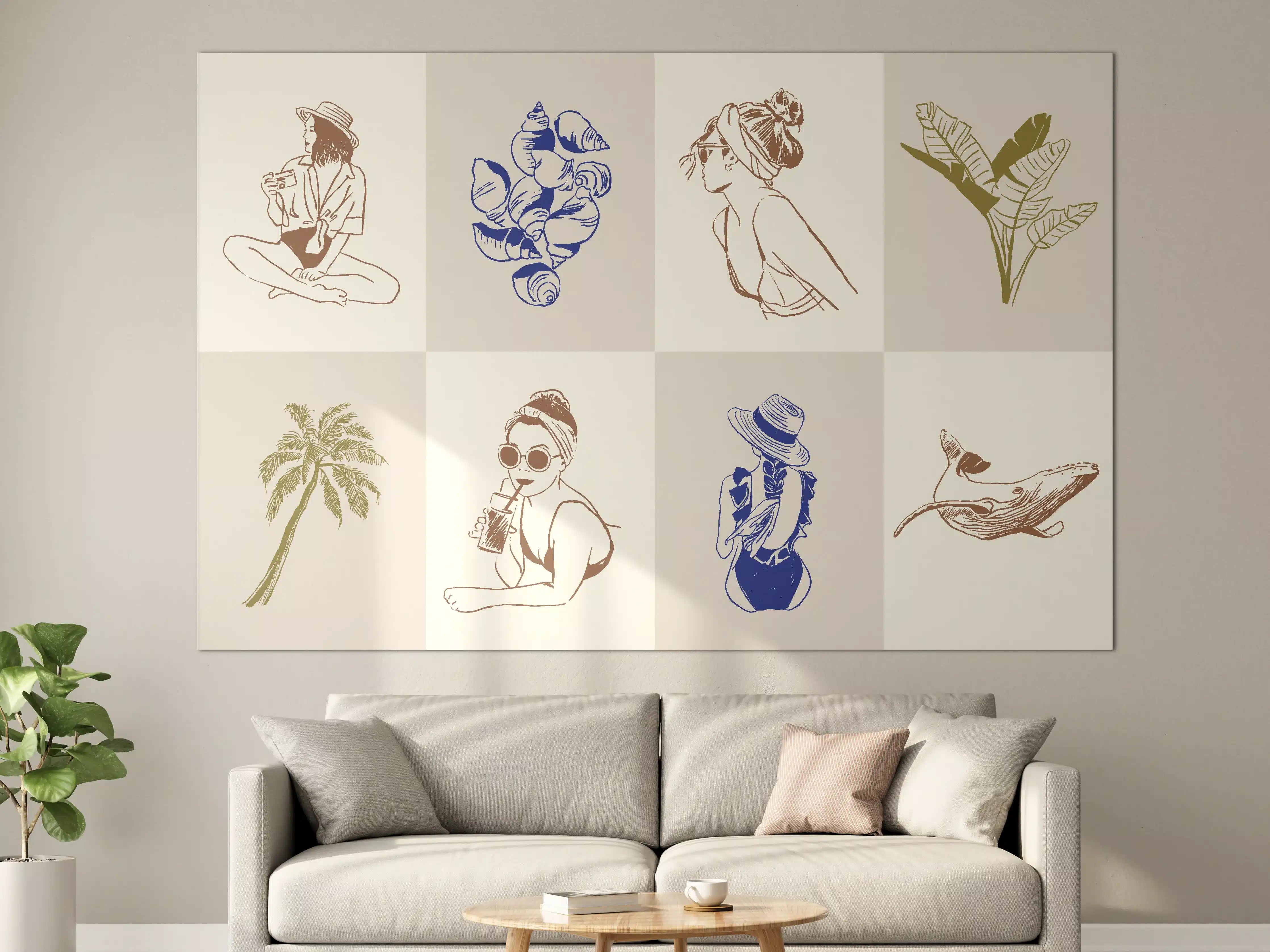 Große Wandbilder - Strand und FerienLifestyle Illustration