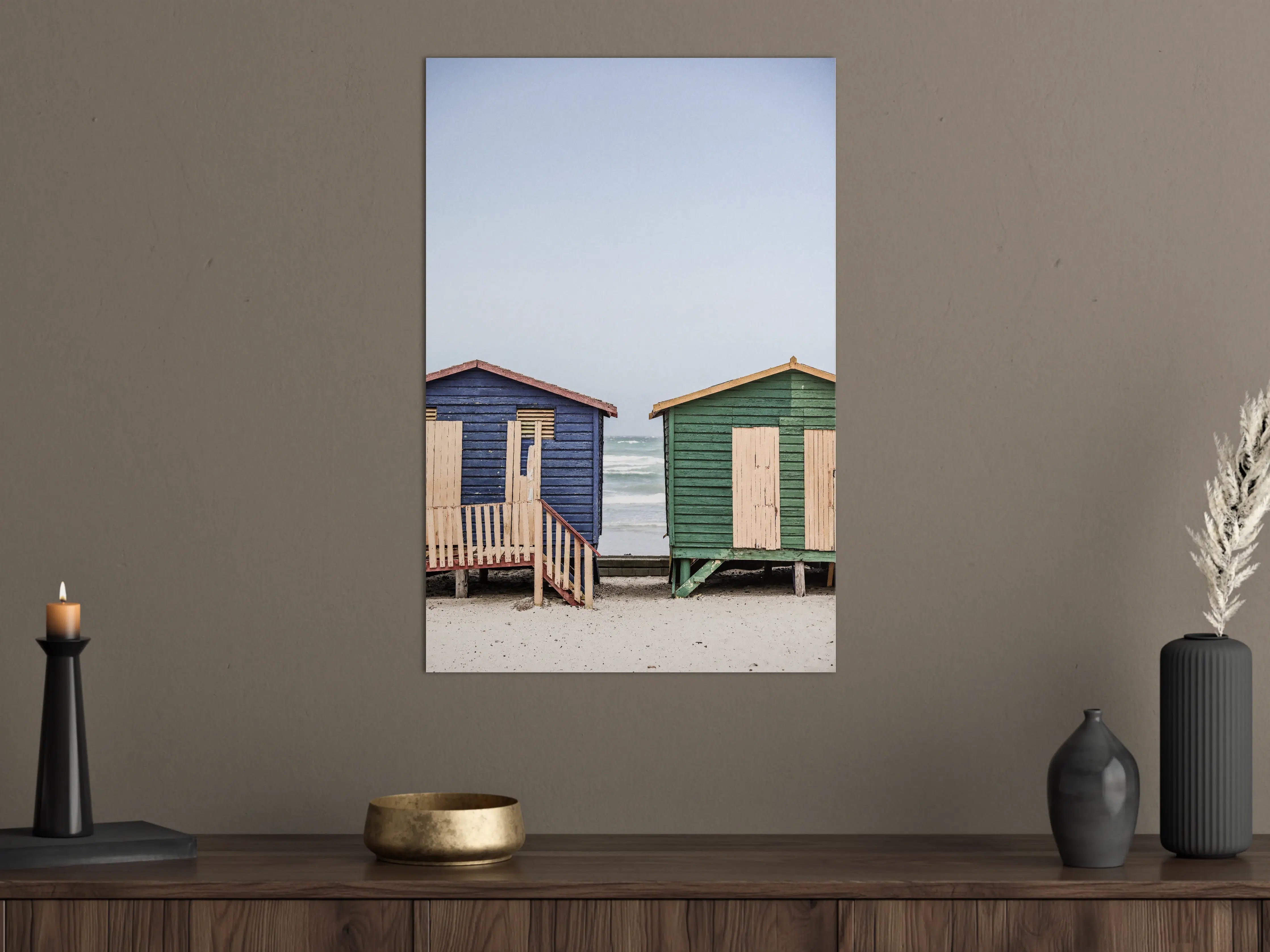 Große Wandbilder - Strandhütten am Meer