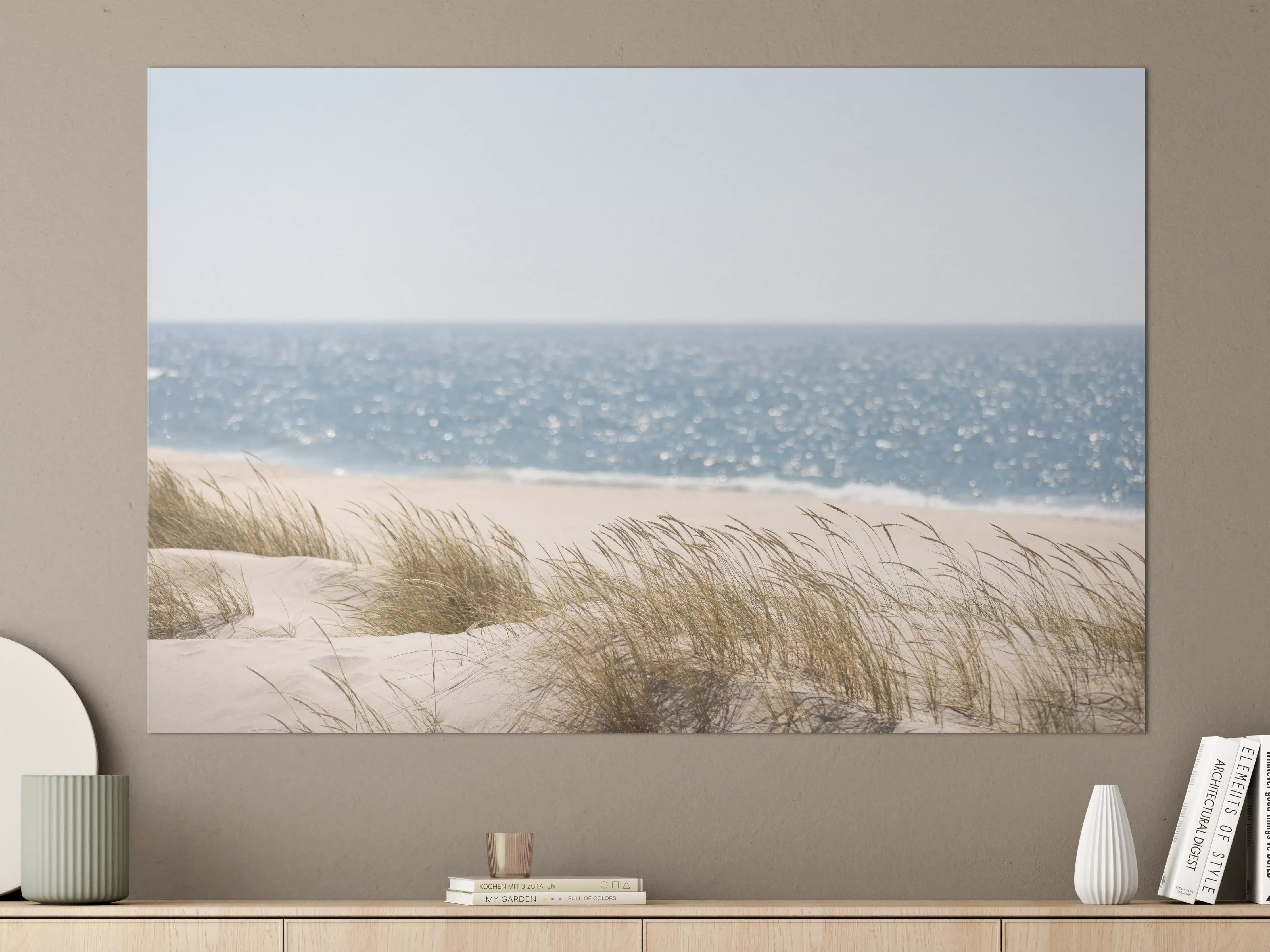 Große Wandbilder - Strandlandschaft mit Dünen und Meer