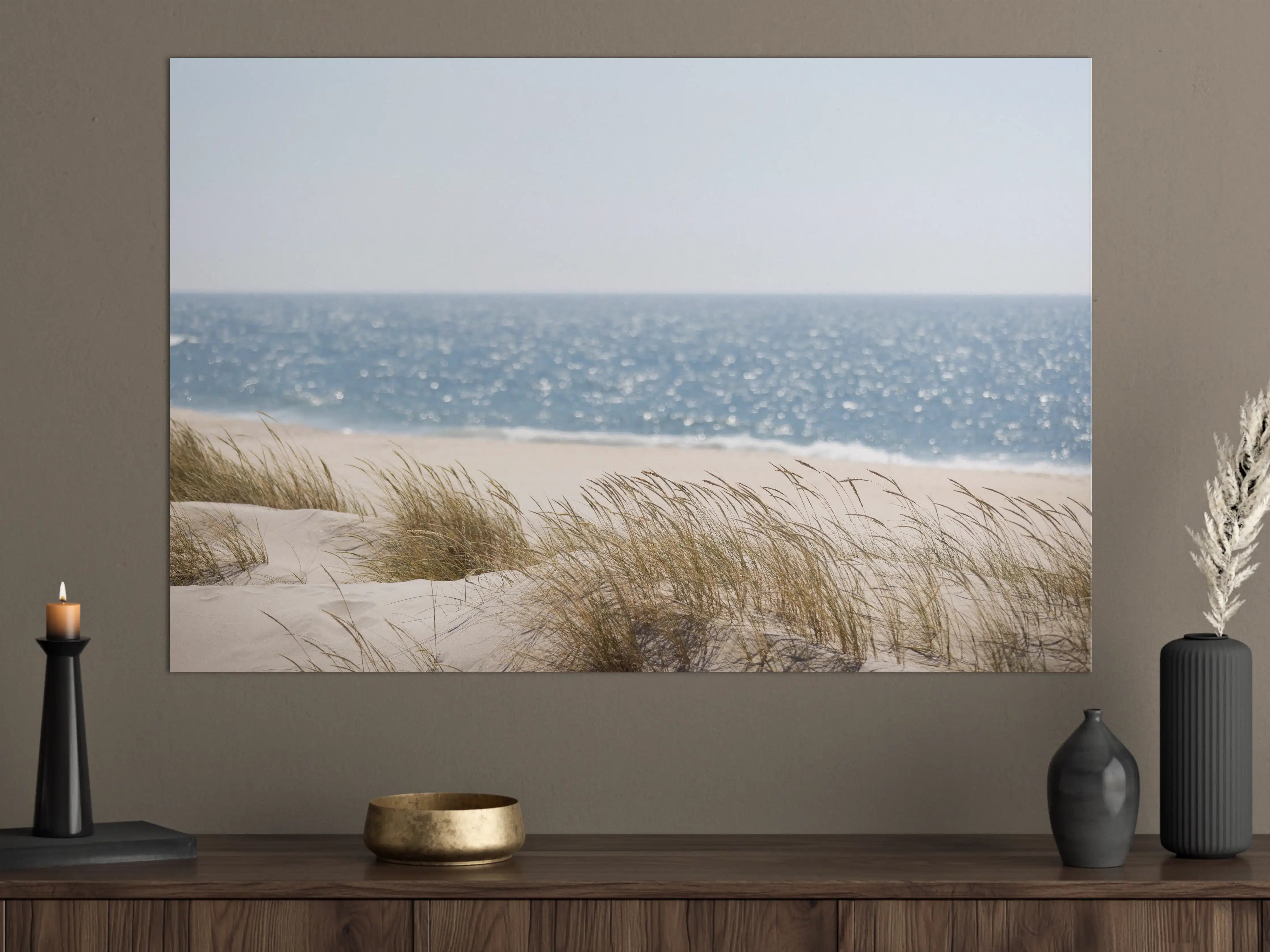Große Wandbilder - Strandlandschaft mit Dünen und Meer