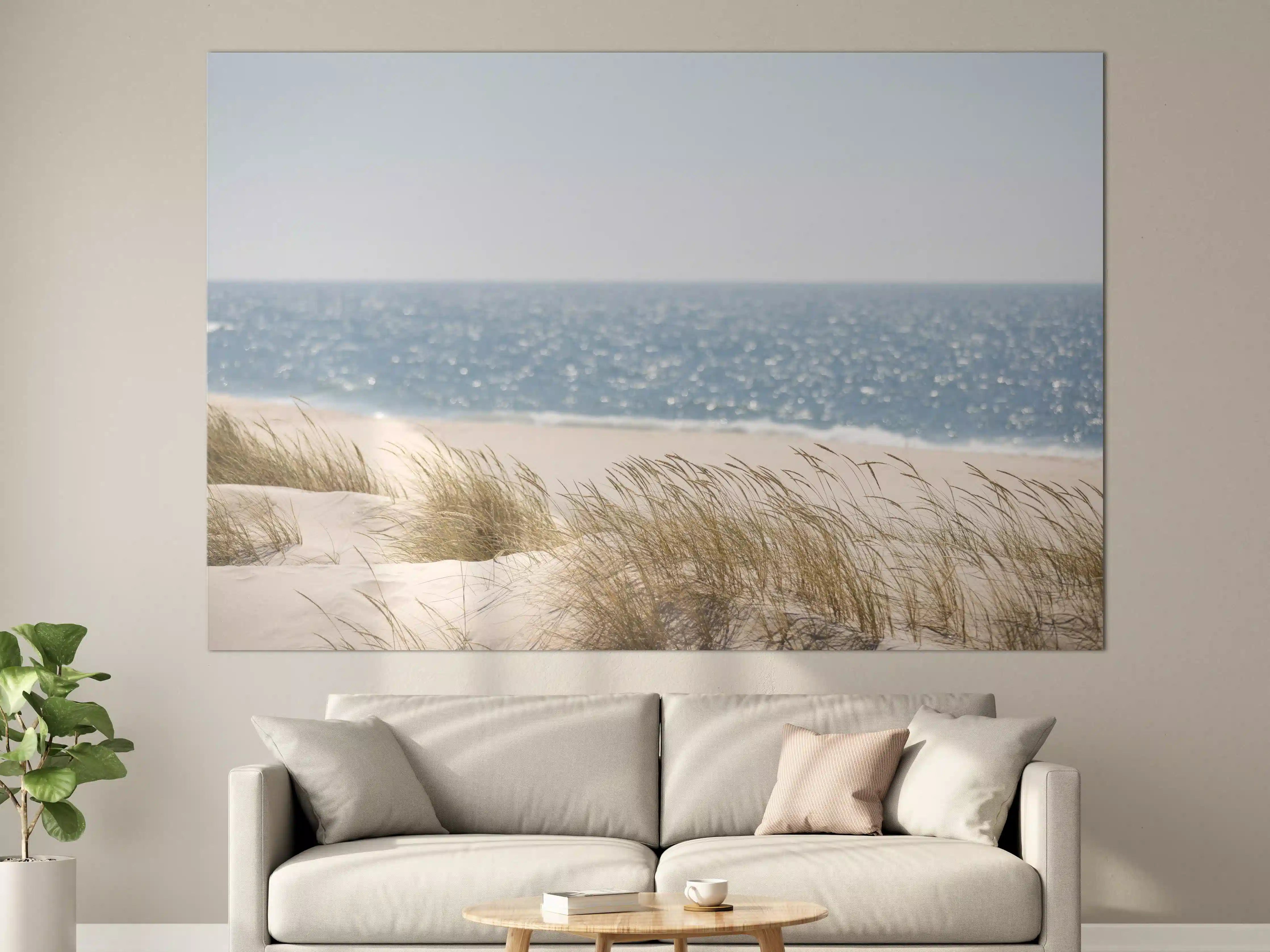 Große Wandbilder - Strandlandschaft mit Dünen und Meer