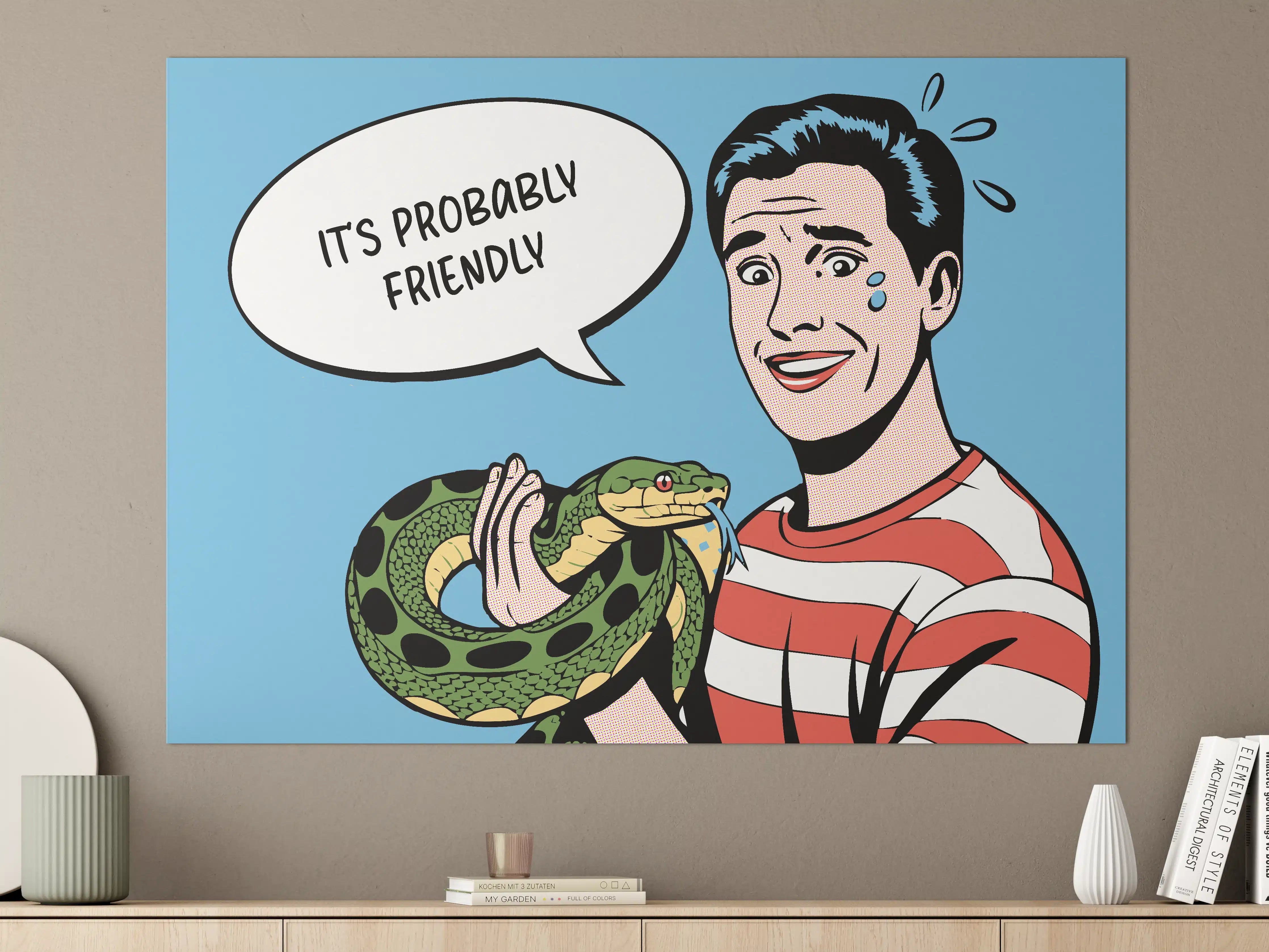 Große Wandbilder - Streetart-Graffito mit urbaner Kulisse