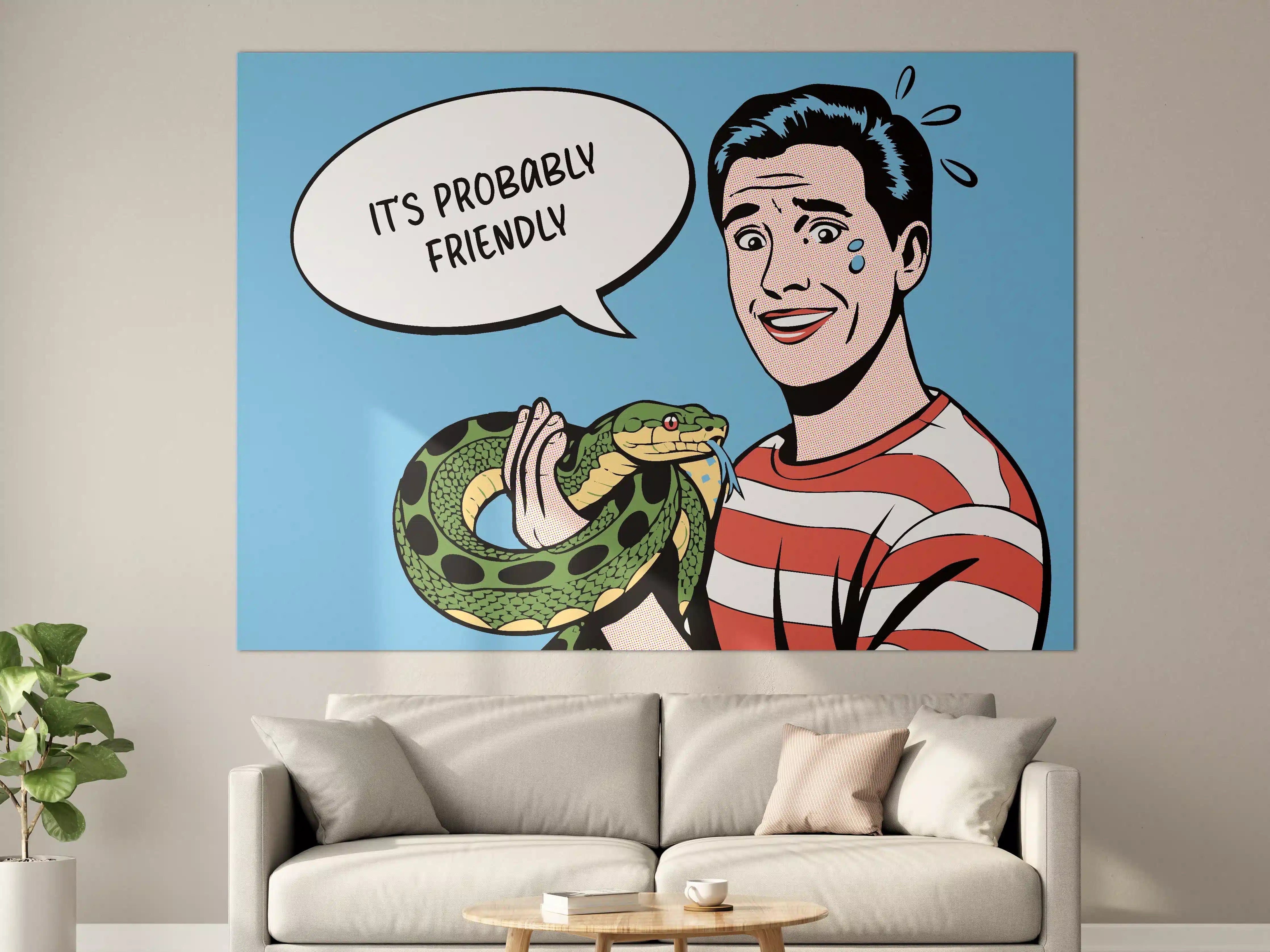 Große Wandbilder - Streetart-Graffito mit urbaner Kulisse